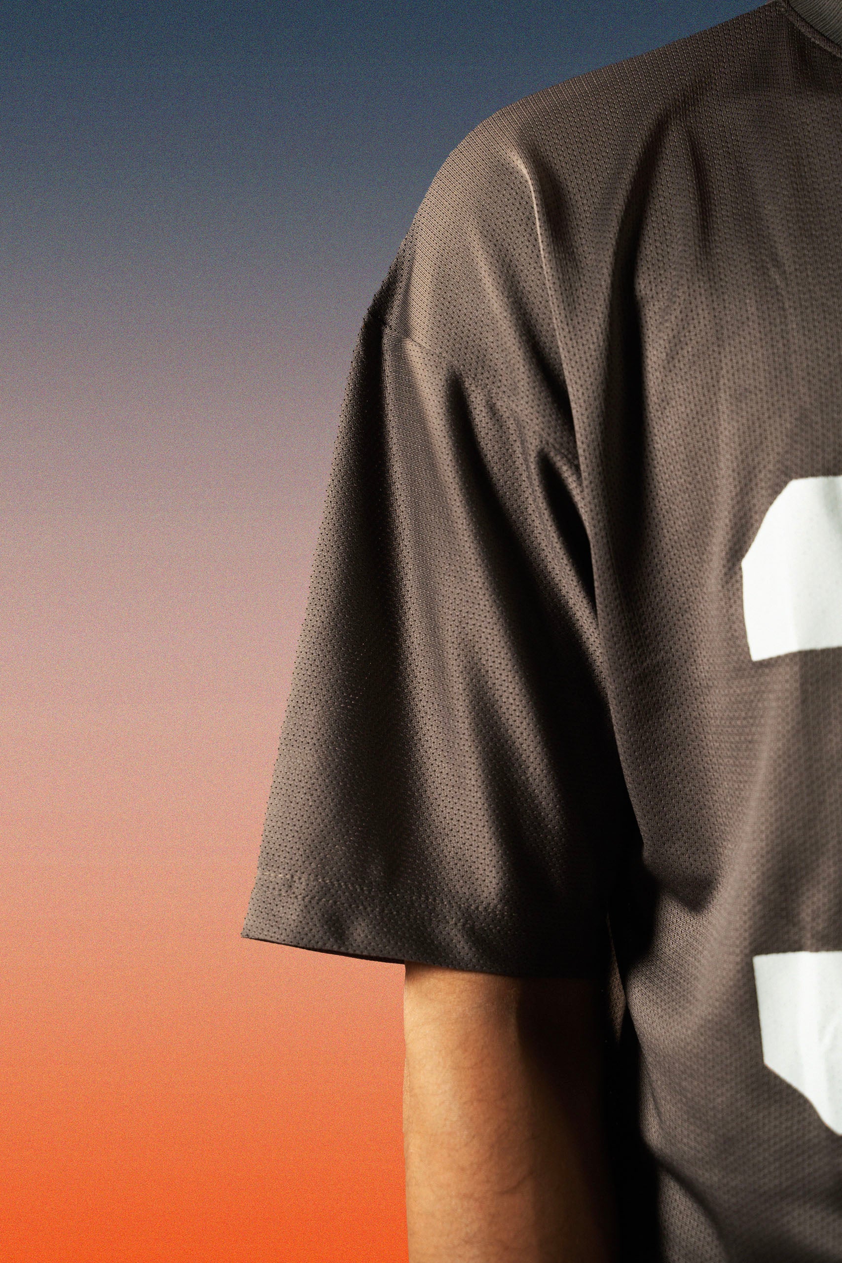 AG 33 Grey Mesh Oversized Tee - Image 3