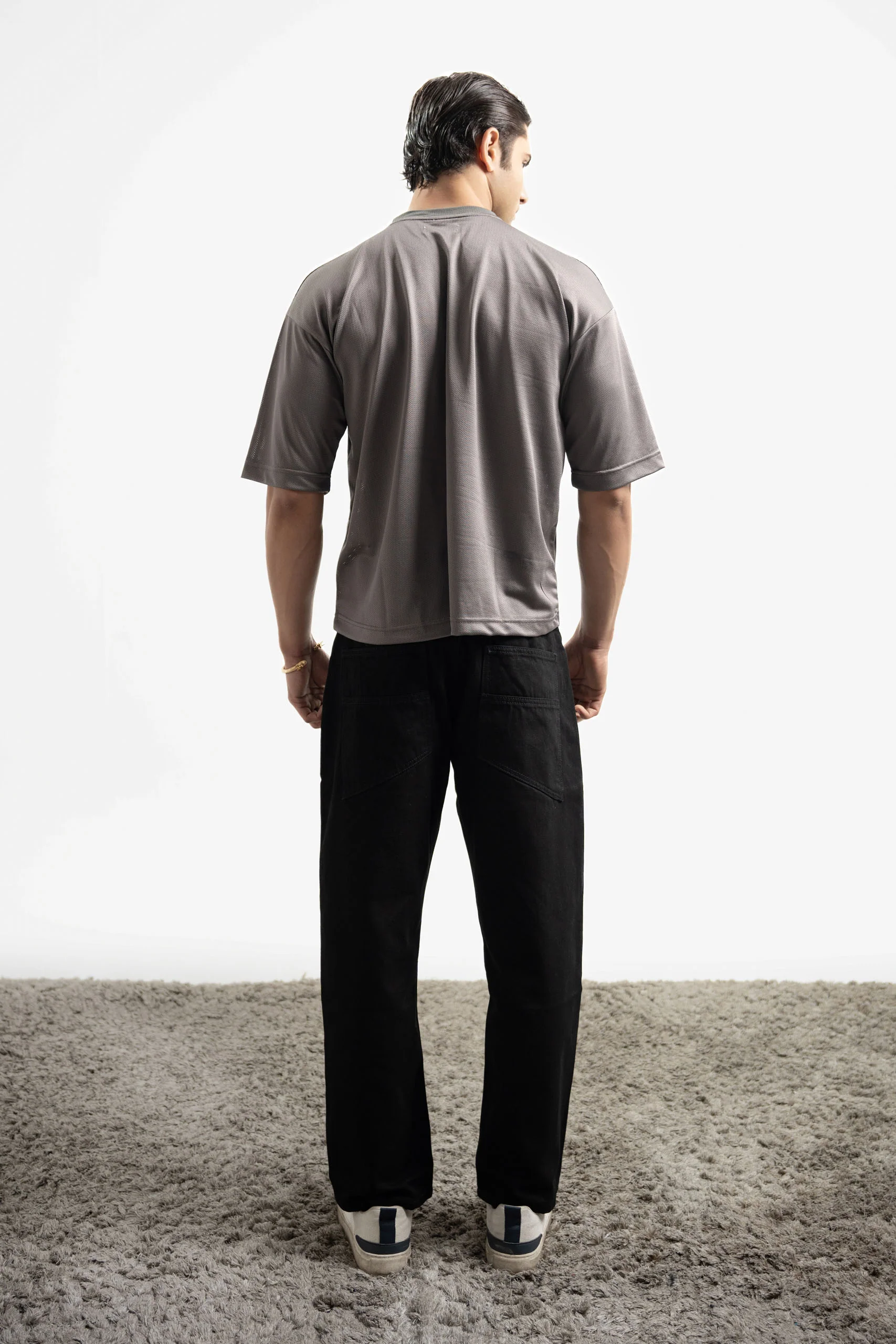 AG 33 Grey Mesh Oversized Tee - Image 8