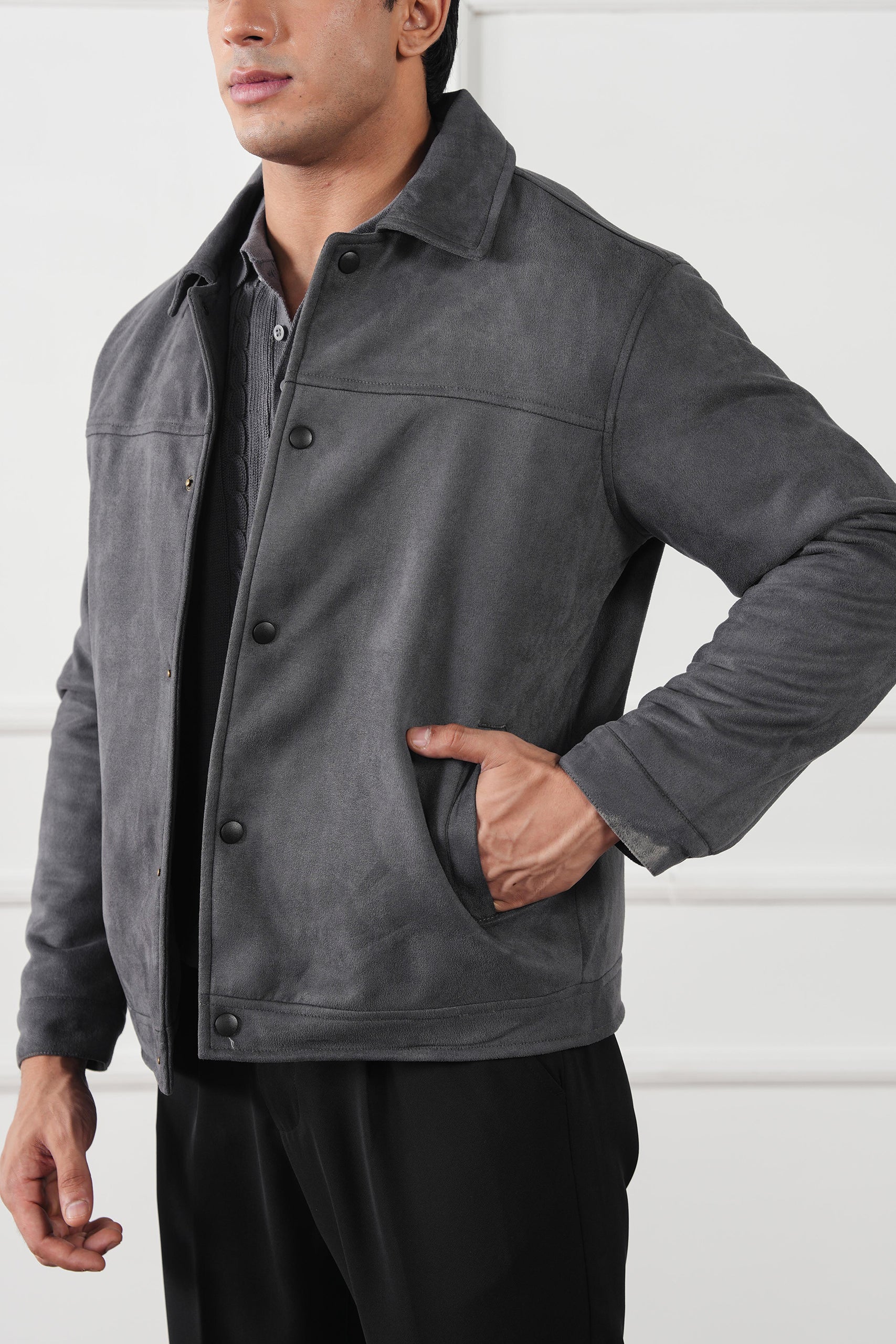 Classic Suede Jacket (MLJ-04) - Image 12