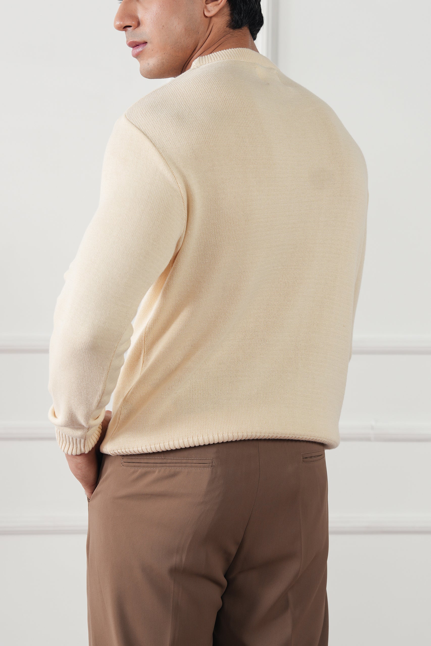Crew Neck Knit Sweater (MKS-01) - Image 6