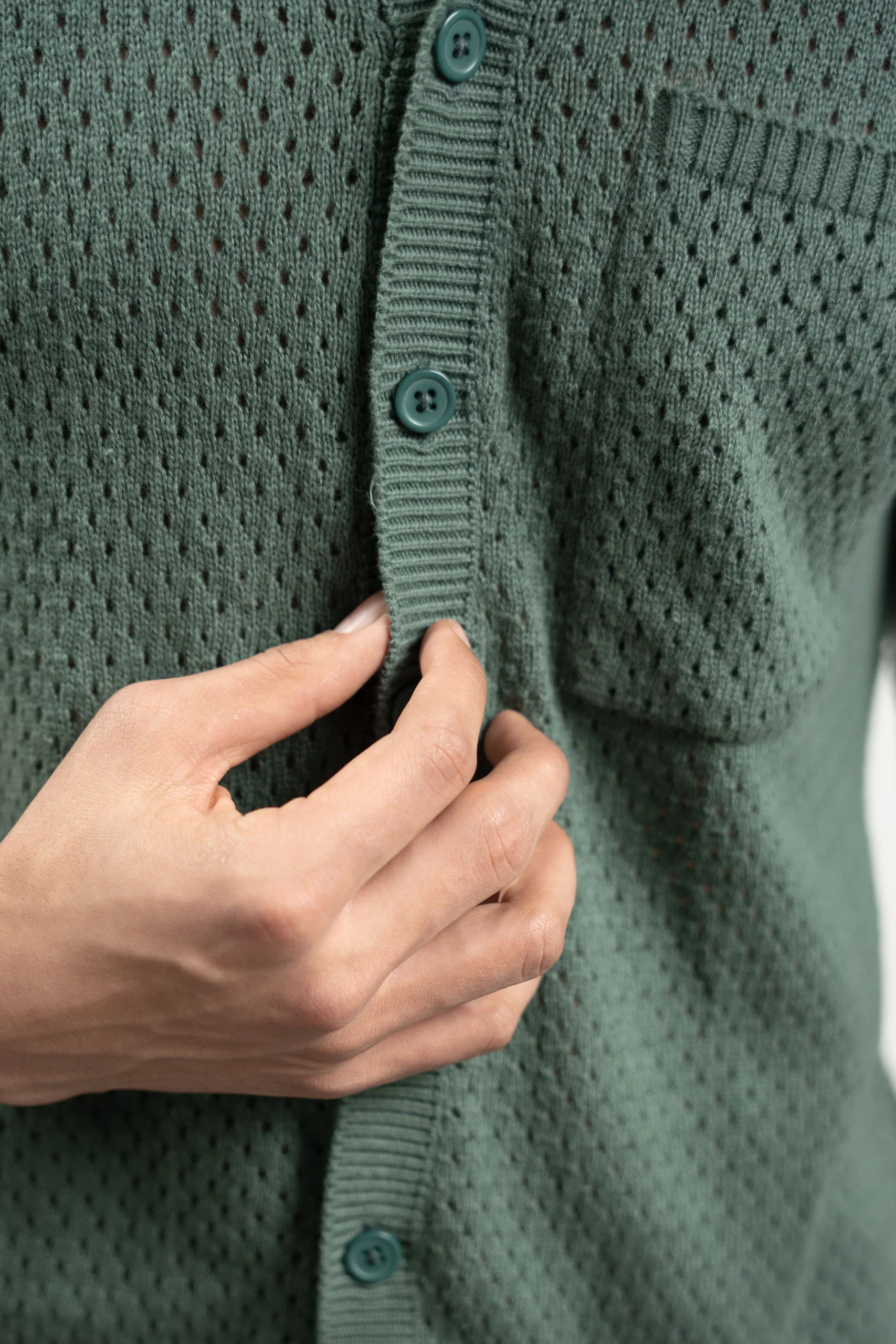 Crochet Knitted Button Down Shirt (KBD-01) - Image 4