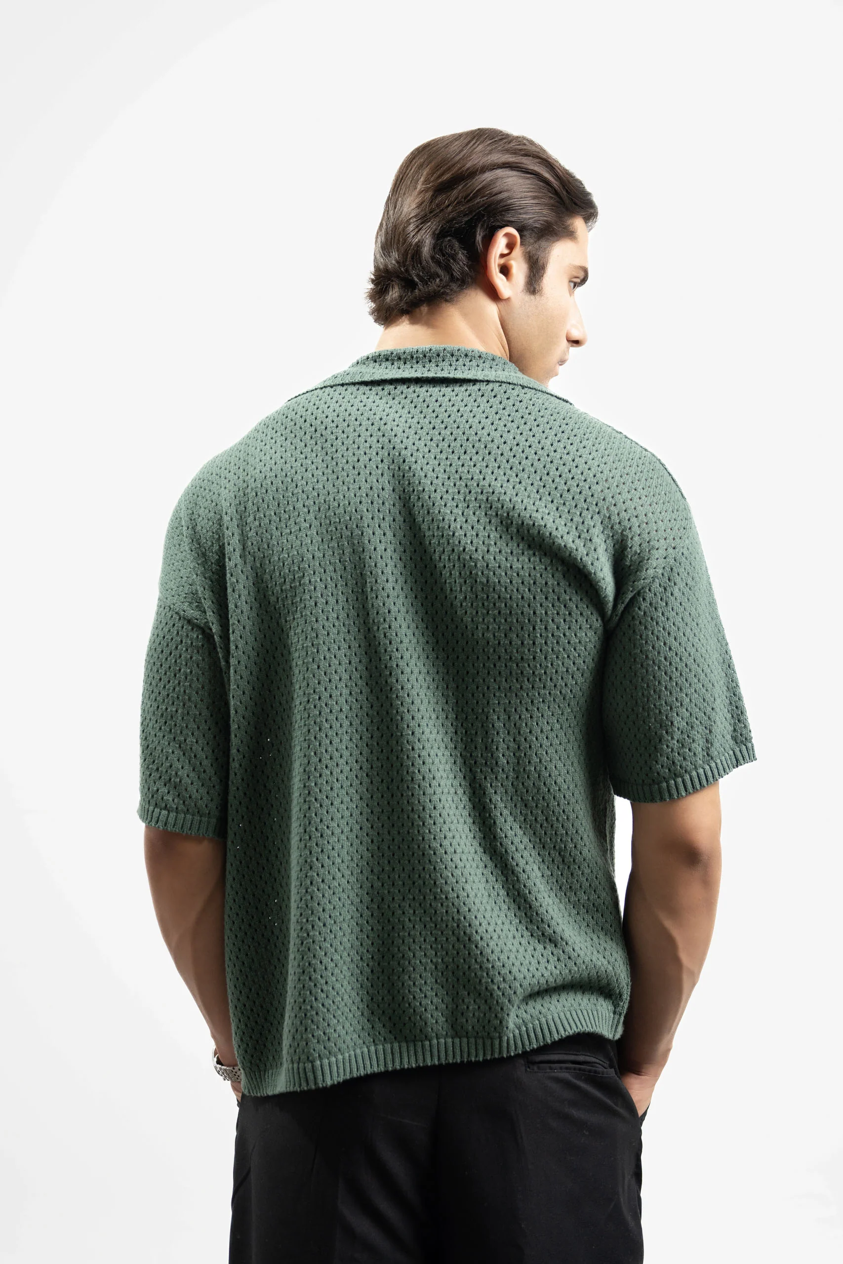 Crochet Knitted Button Down Shirt (KBD-01) - Image 7