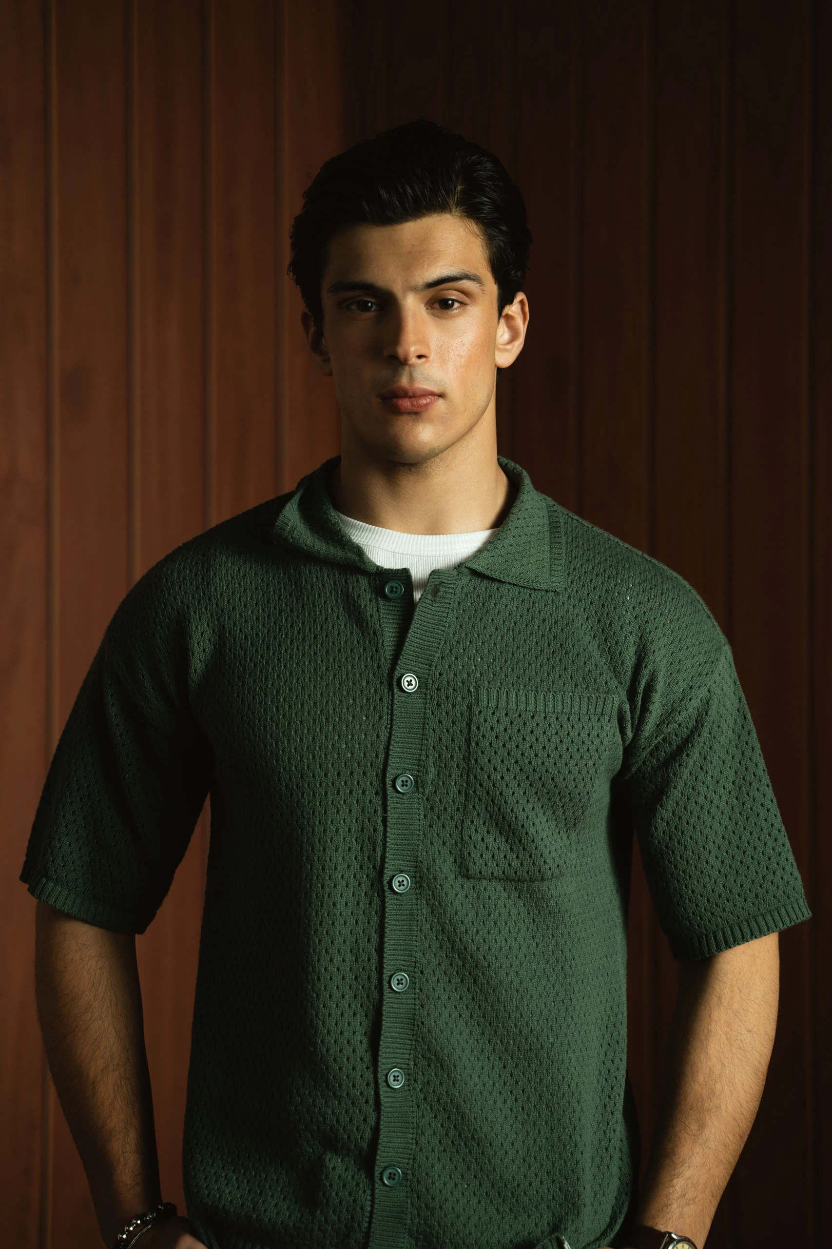 Crochet Knitted Button Down Shirt (KBD-01) - Image 8