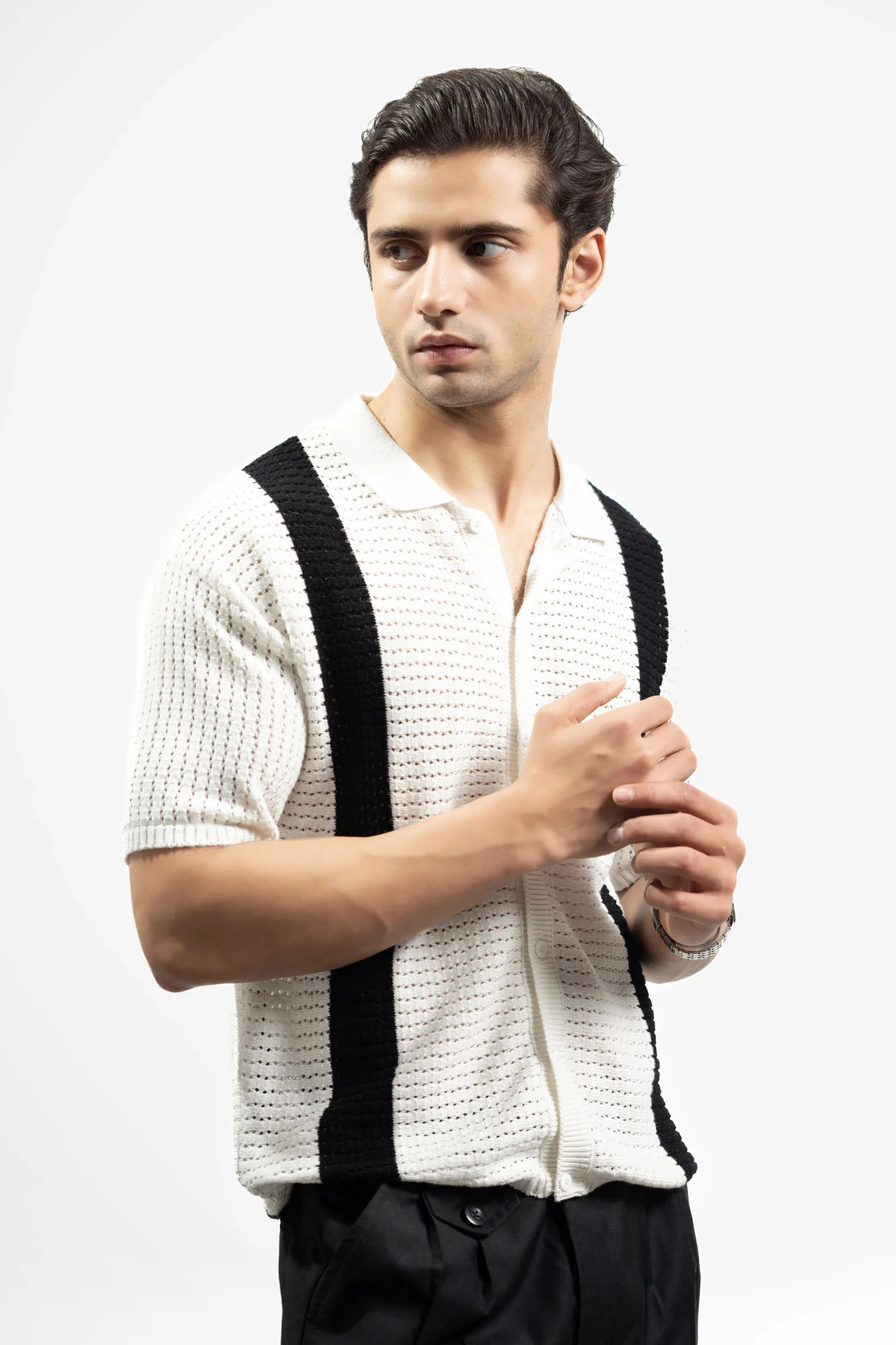 Crochet Knitted Button Down Shirt (KBD-04) - Image 2
