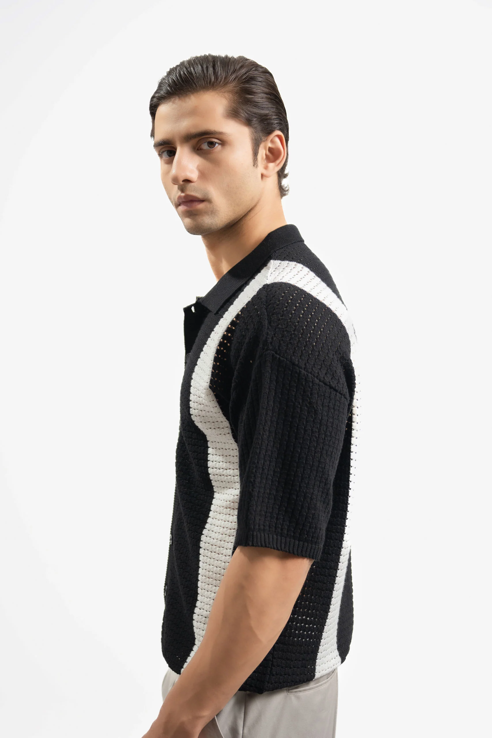 Crochet Knitted Button Down Shirt (KBD-05) - Image 5