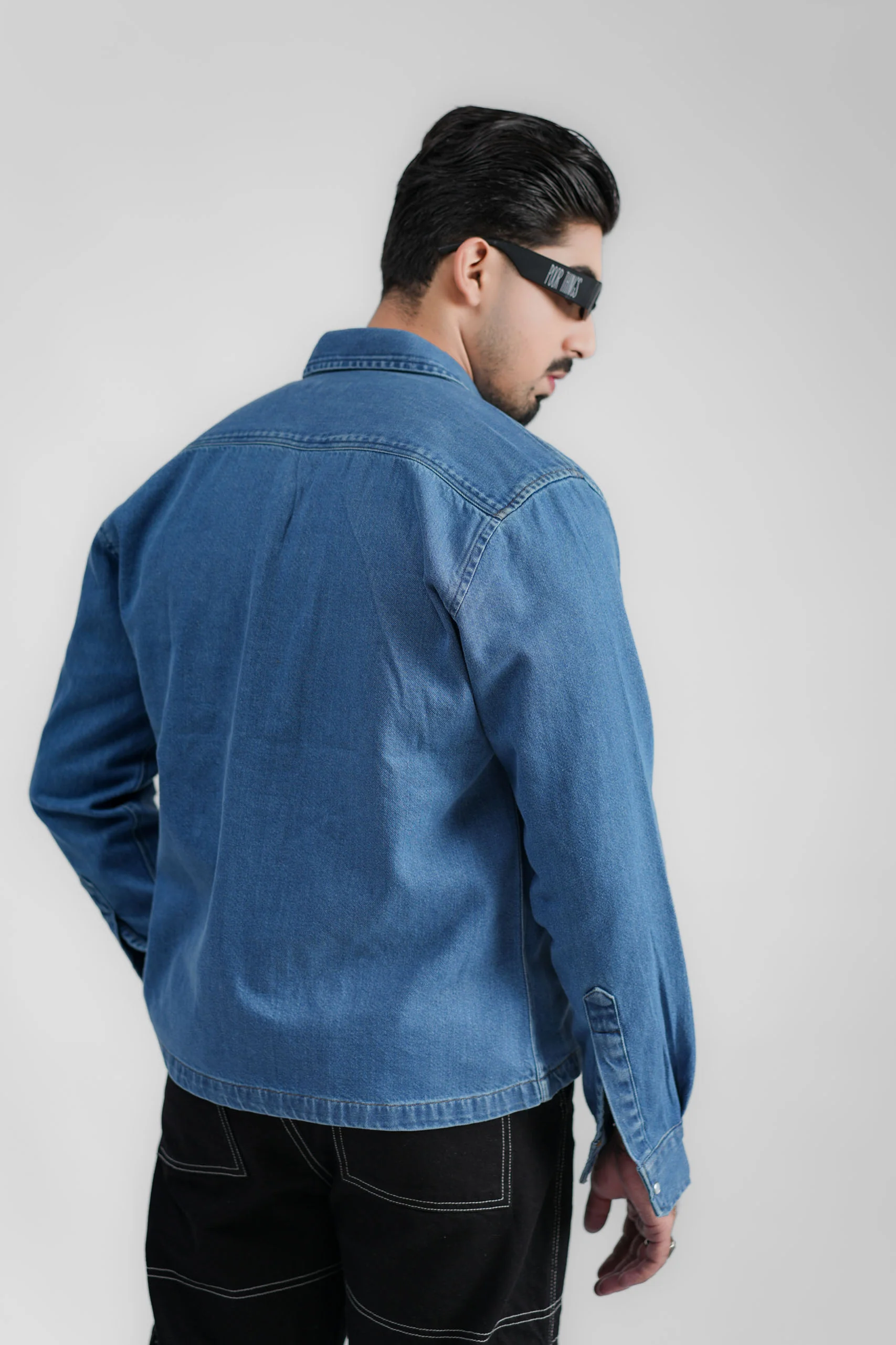 Cropped Denim Shacket DP Blue (DS-004) - Image 13