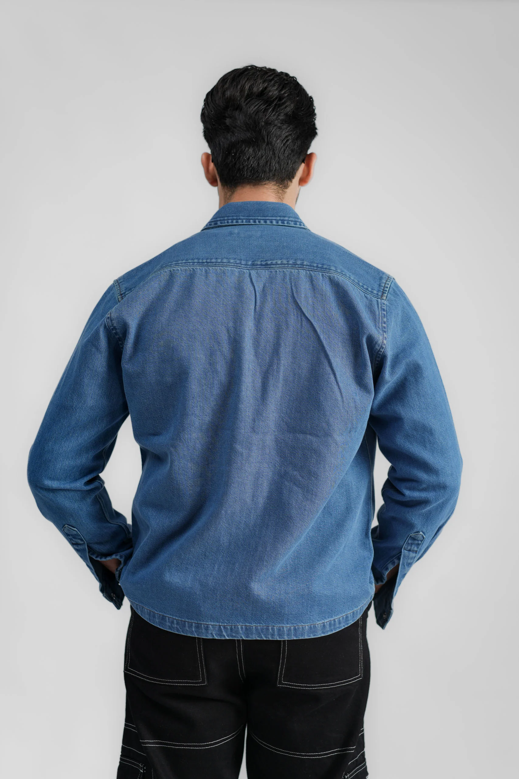 Cropped Denim Shacket DP Blue (DS-004) - Image 16