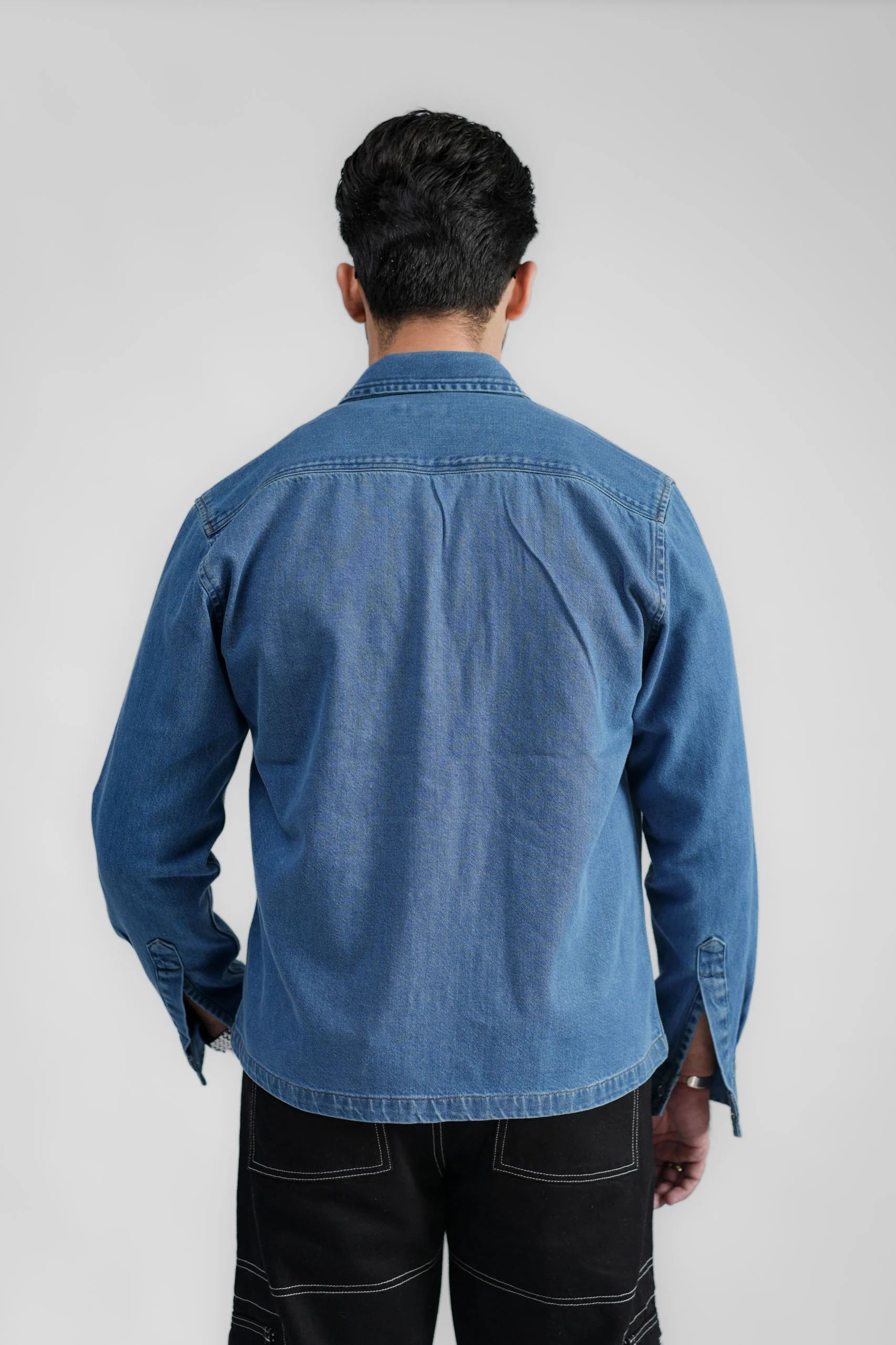Cropped Denim Shacket DP Blue (DS-004) - Image 17