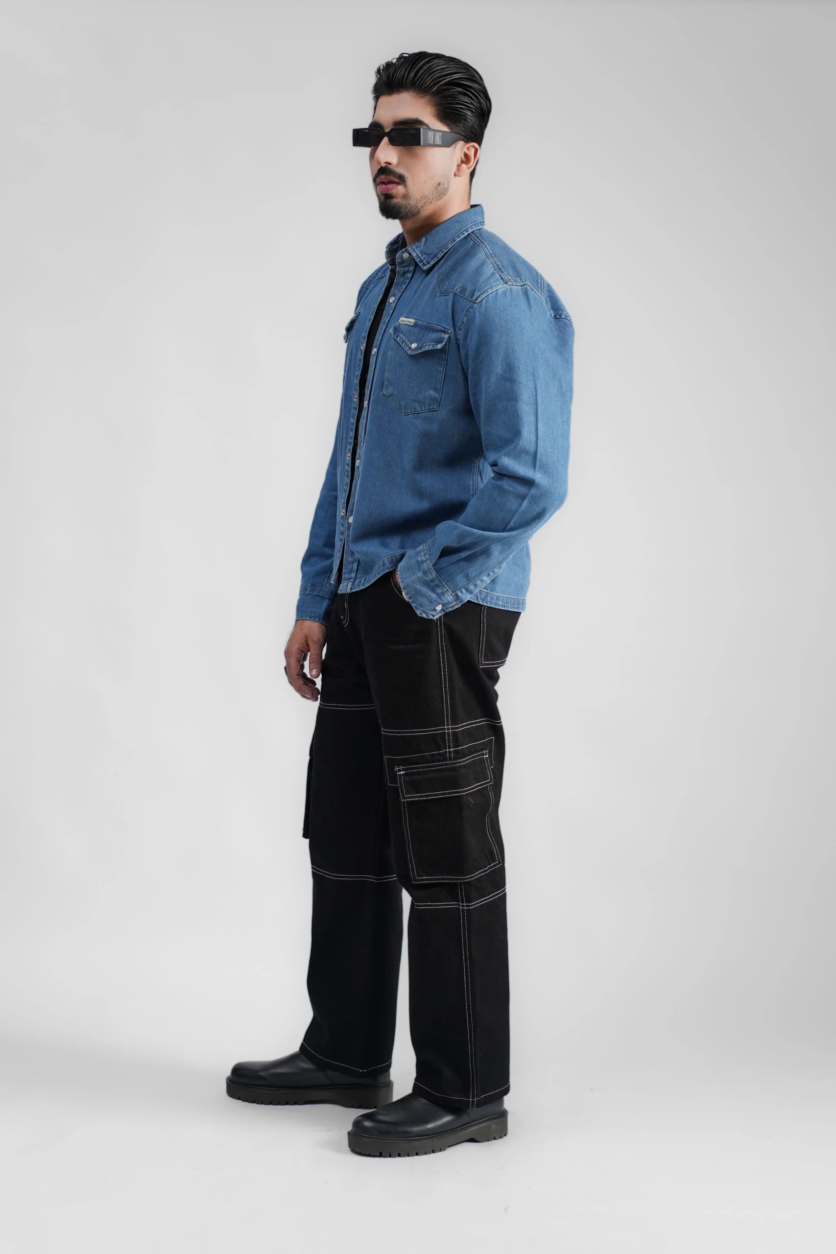 Cropped Denim Shacket DP Blue (DS-004) - Image 6