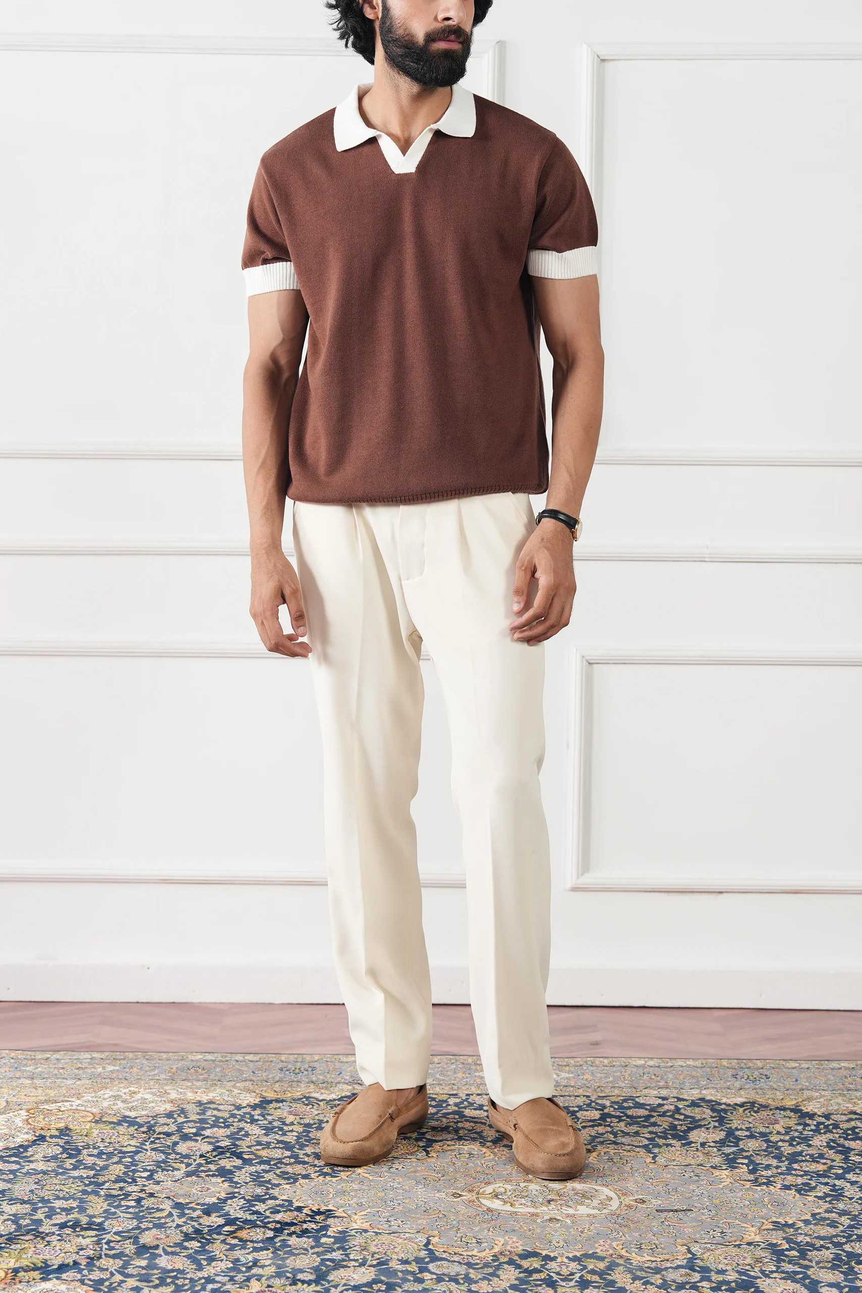 Fine Knit Polo Shirt (MKP-17) - Image 2
