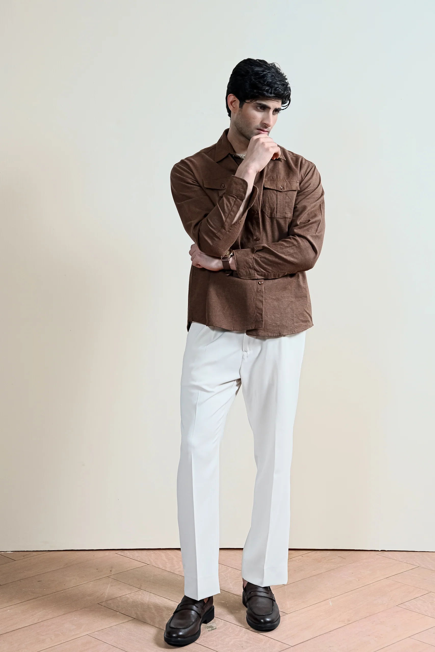 Heritage Double Pocket Linen Shirt (MCS-16) - Image 3
