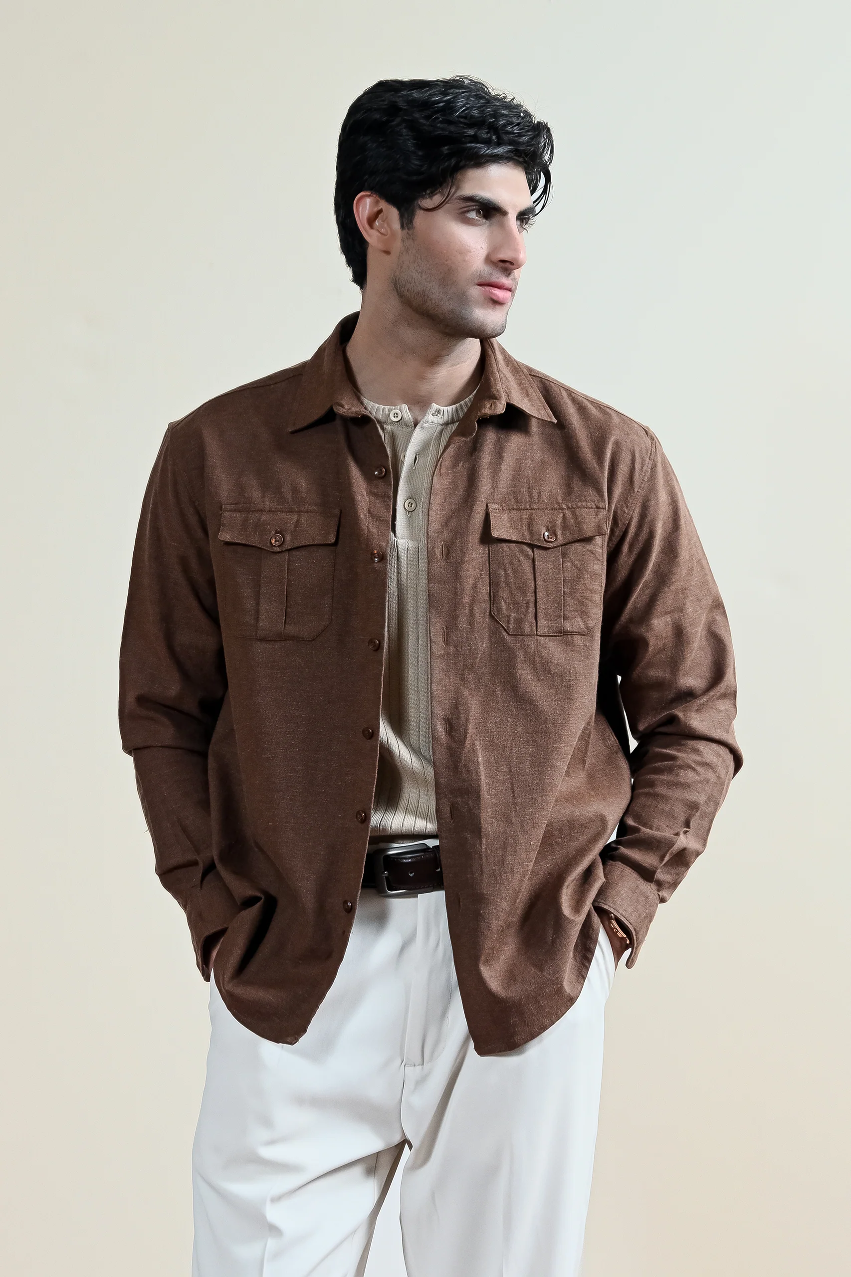 Heritage Double Pocket Linen Shirt (MCS-16) - Image 5