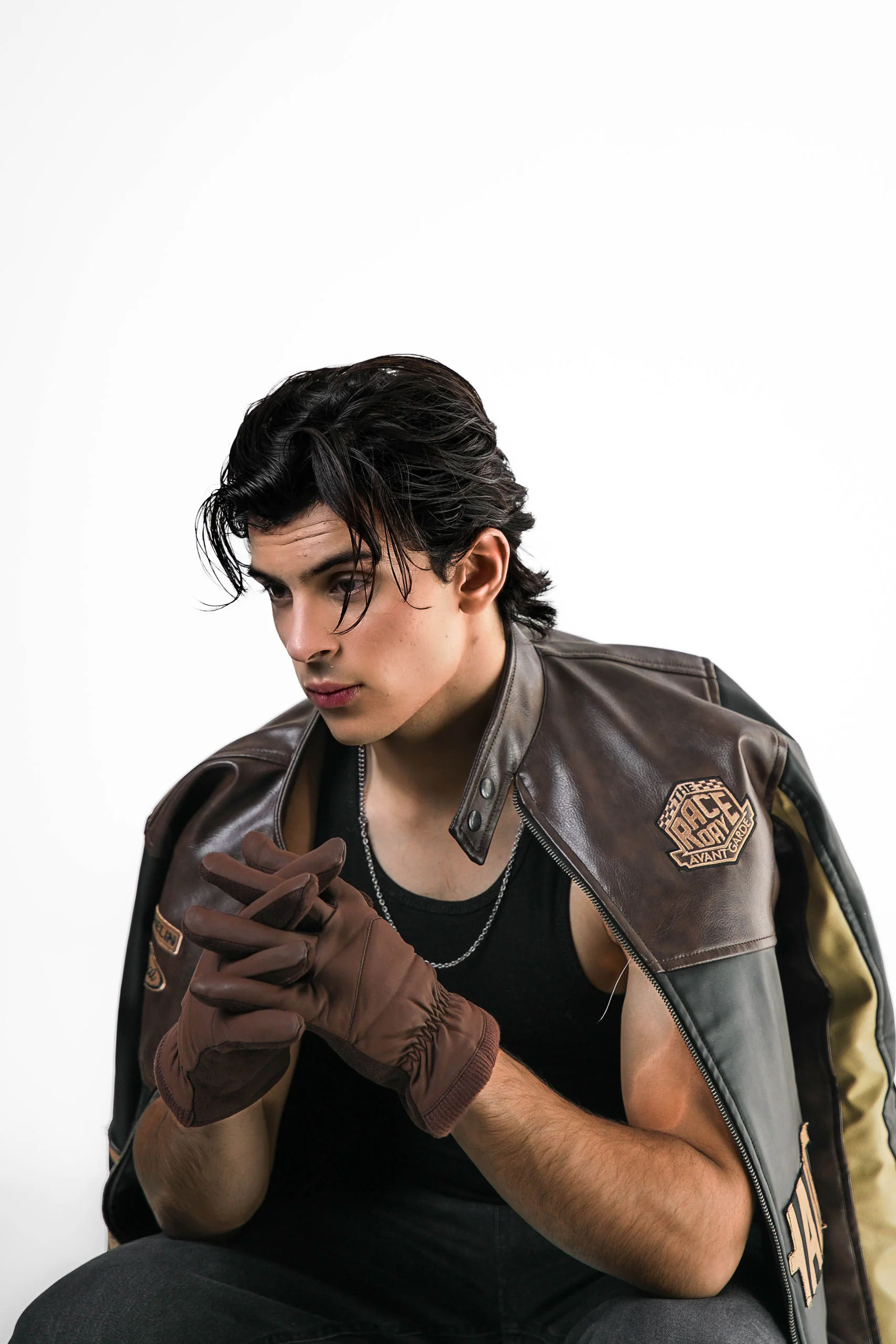 Leather Racing Jacket - Image 12