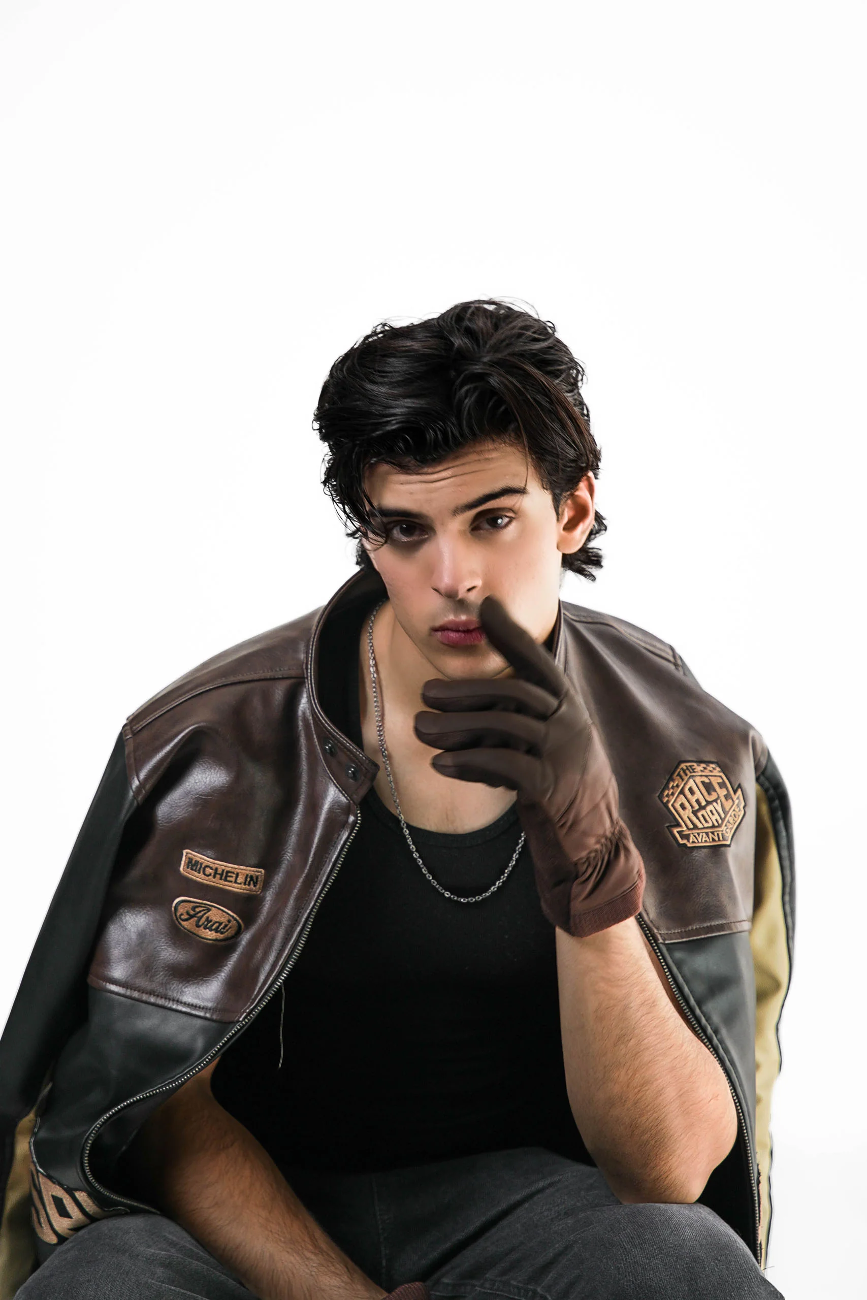 Leather Racing Jacket - Image 13