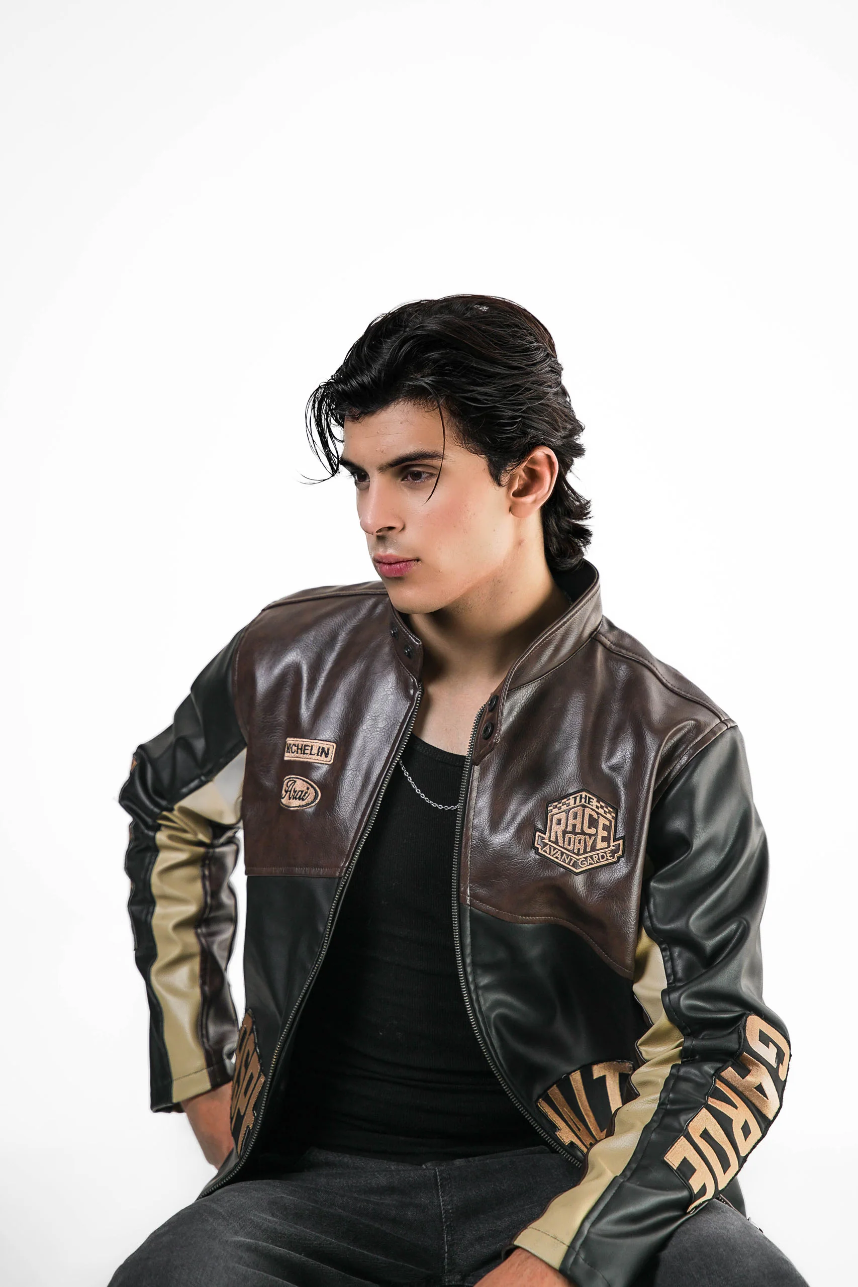 Leather Racing Jacket - Image 4