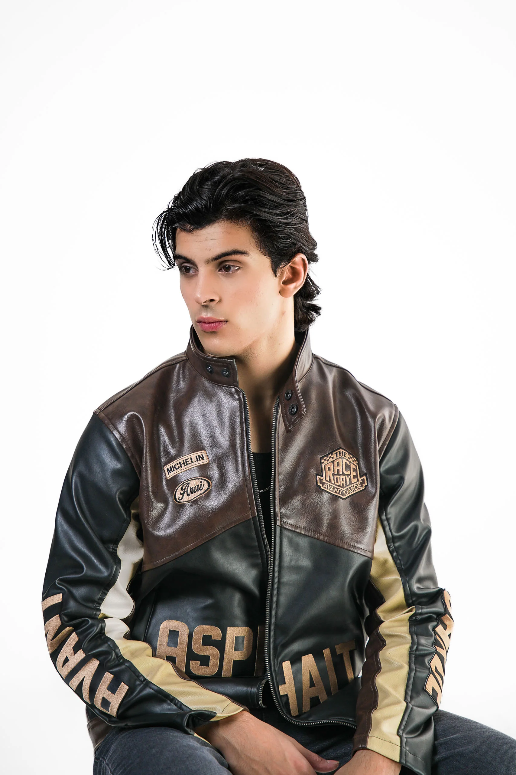 Leather Racing Jacket - Image 6