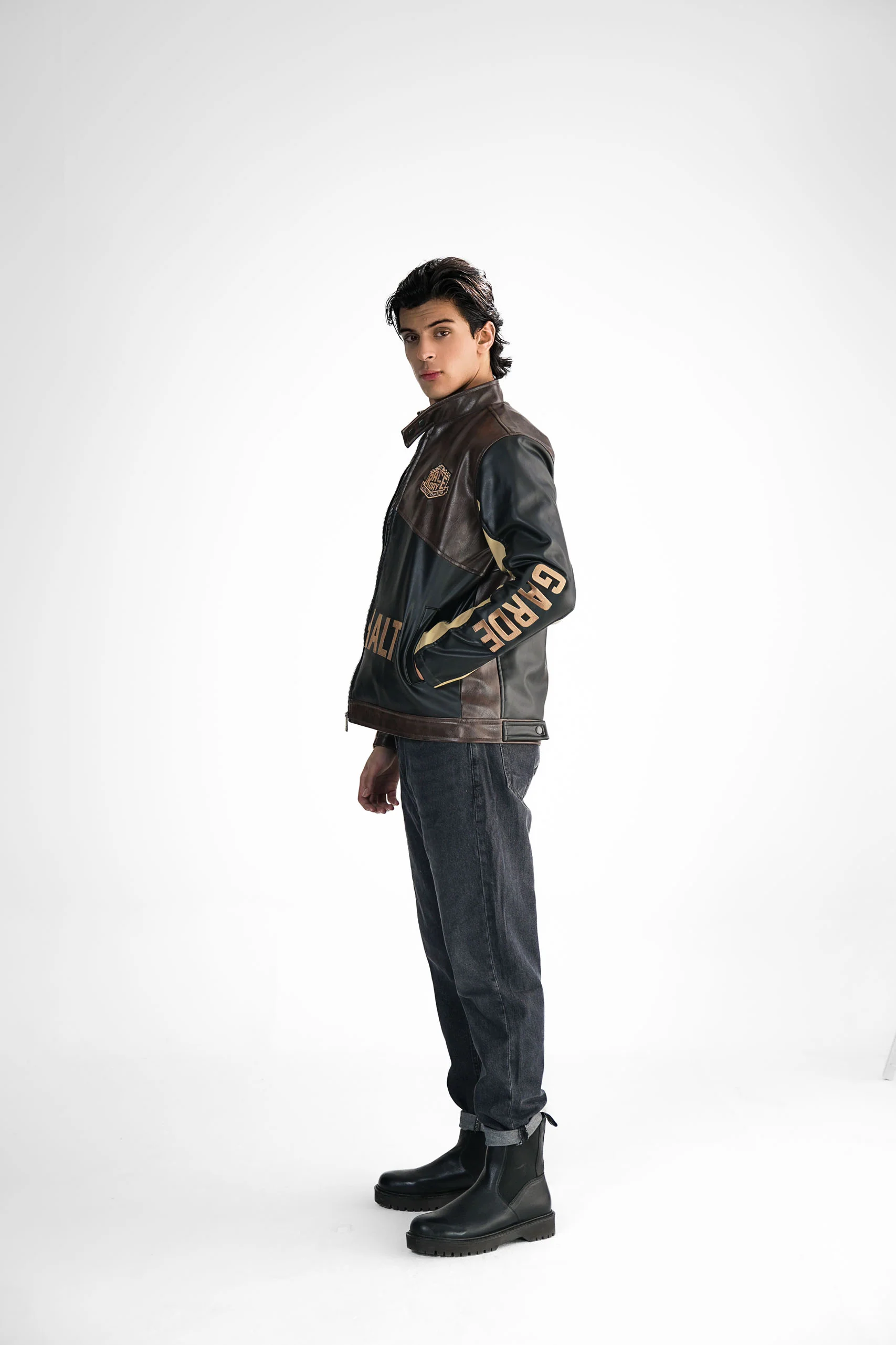 Leather Racing Jacket - Image 7