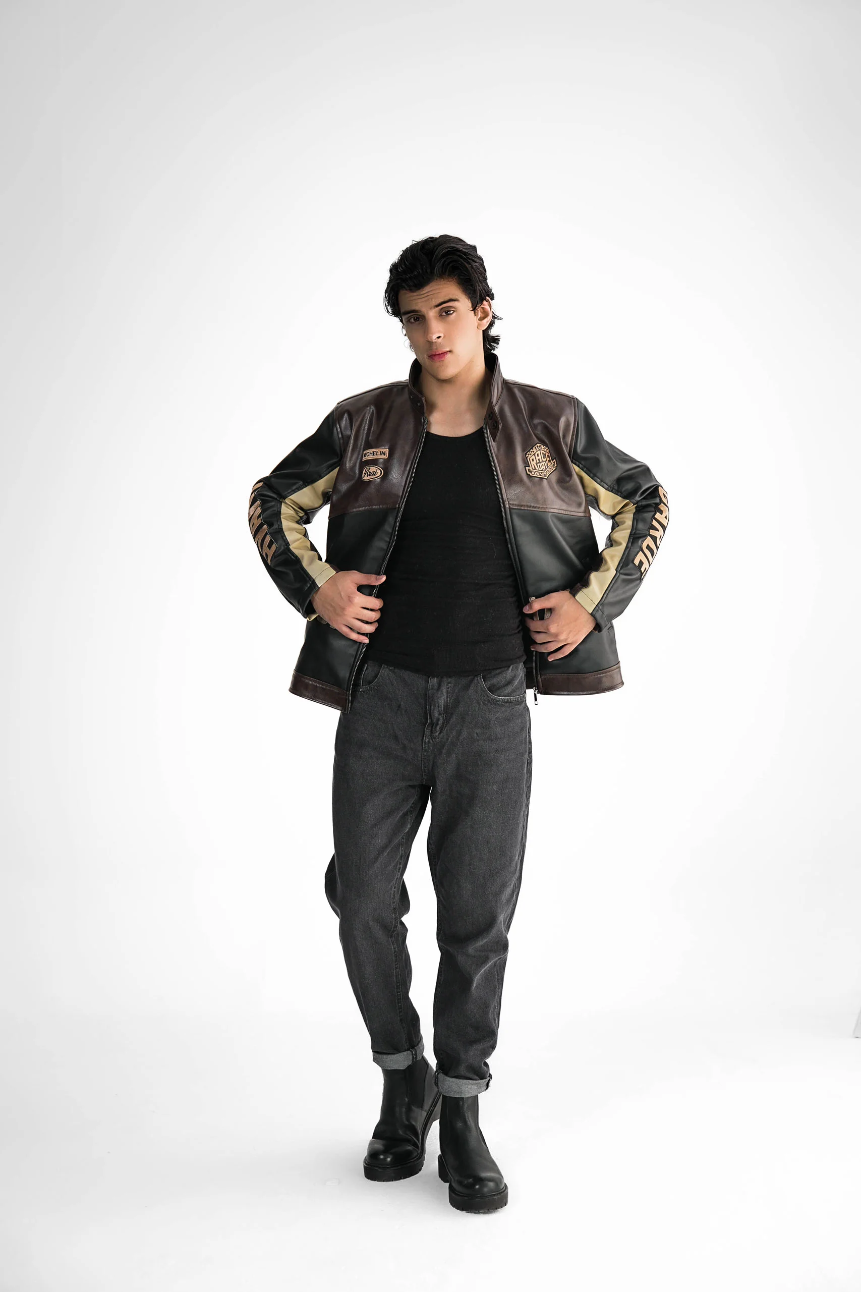 Leather Racing Jacket - Image 9