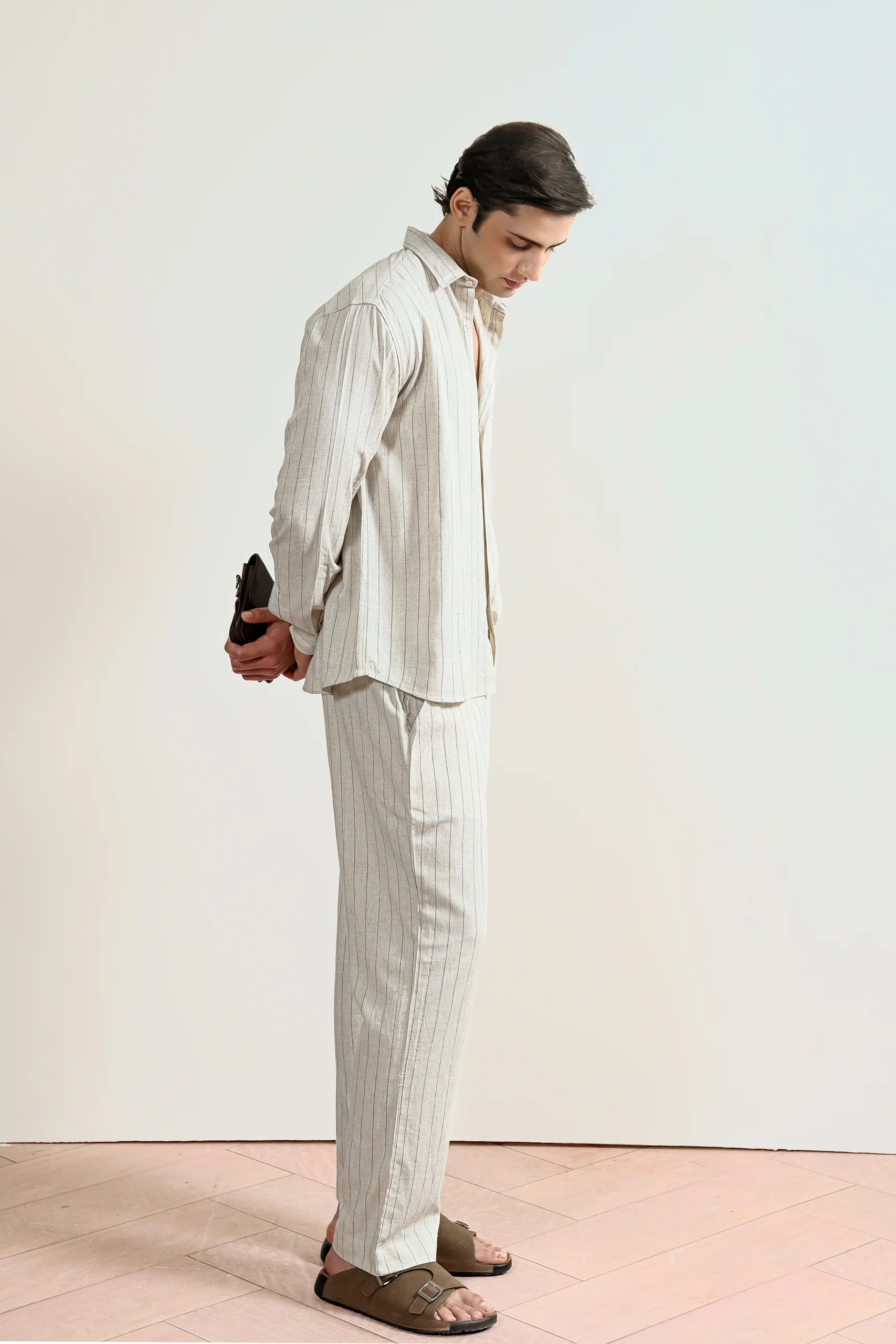 Pinstripe Linen Shirt (MCS-21) - Image 3