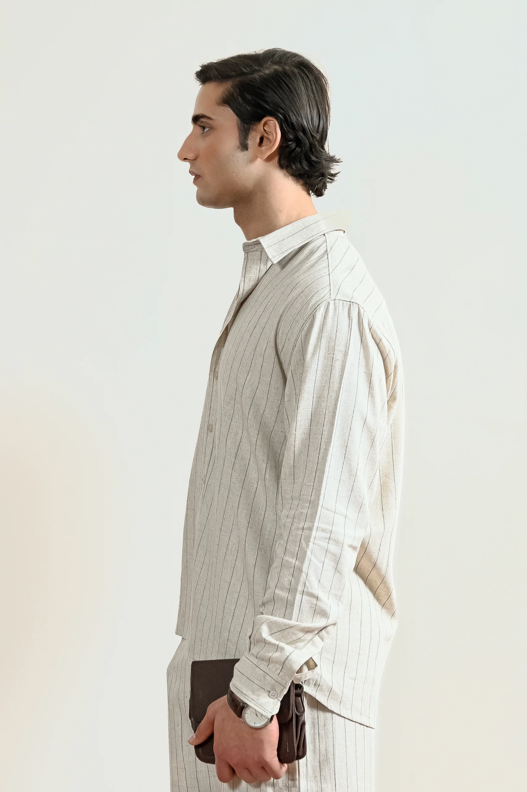 Pinstripe Linen Shirt (MCS-21) - Image 5