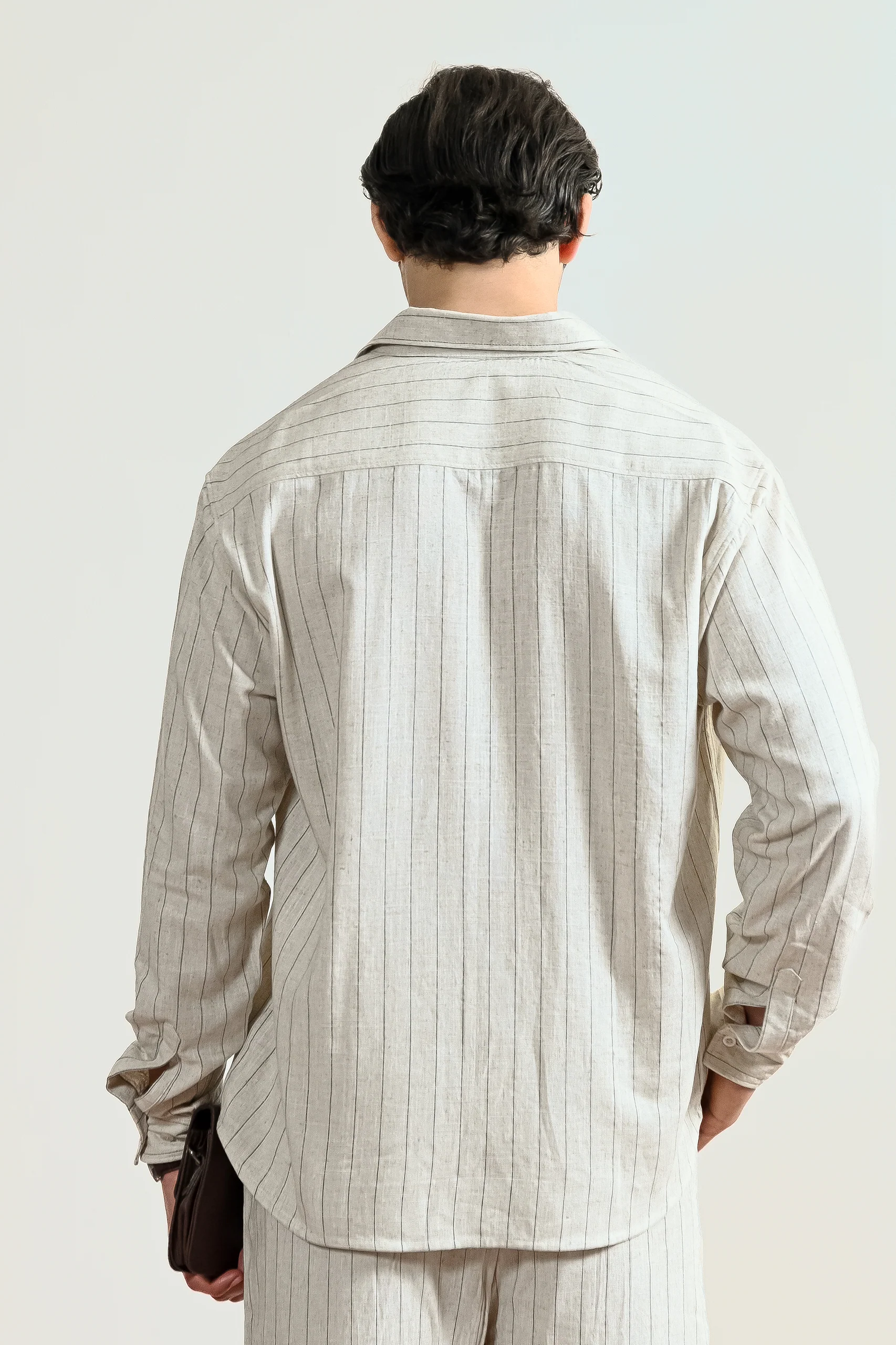 Pinstripe Linen Shirt (MCS-21) - Image 7