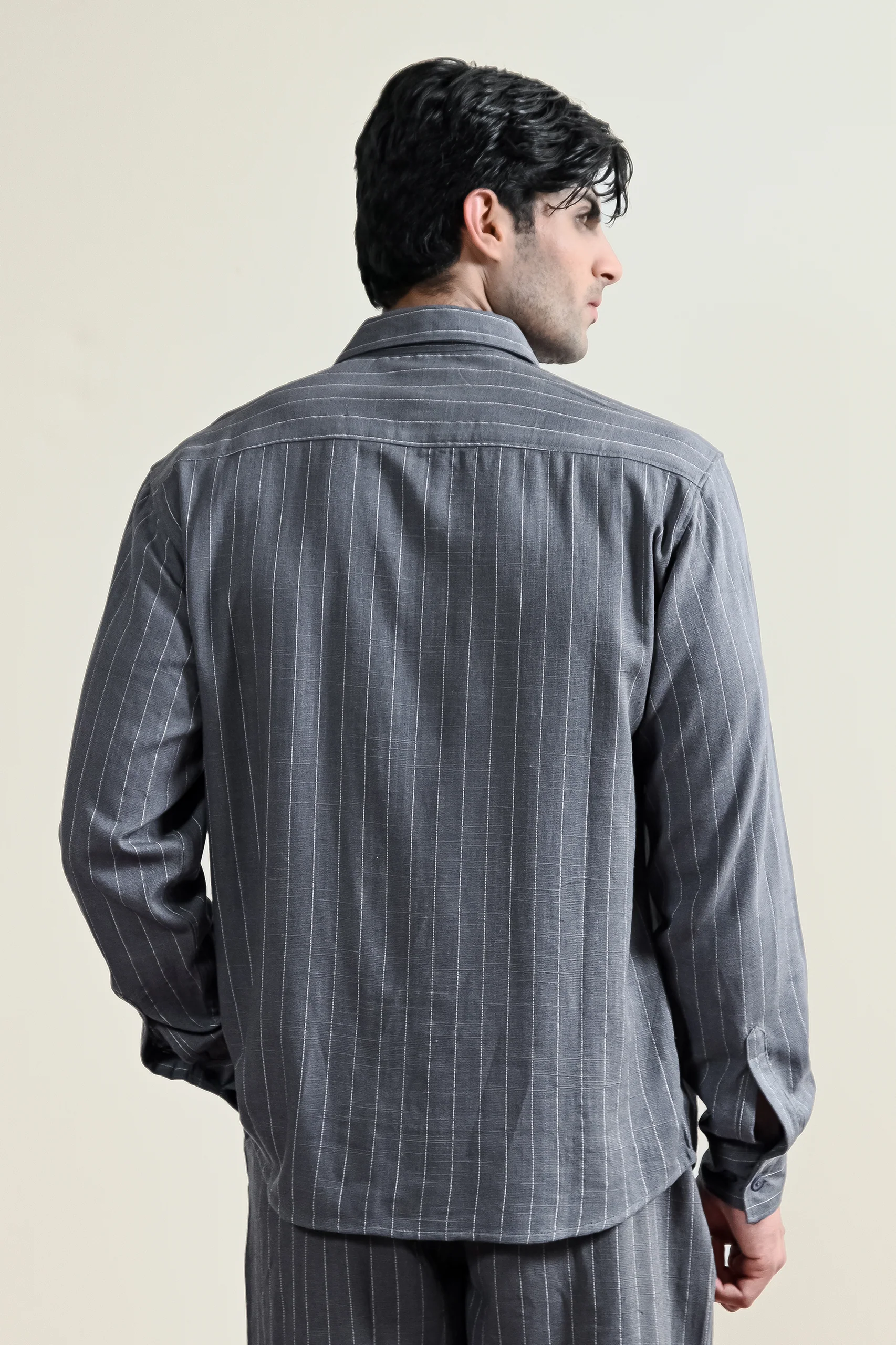 Pinstripe Linen Shirt (MCS-22) - Image 3