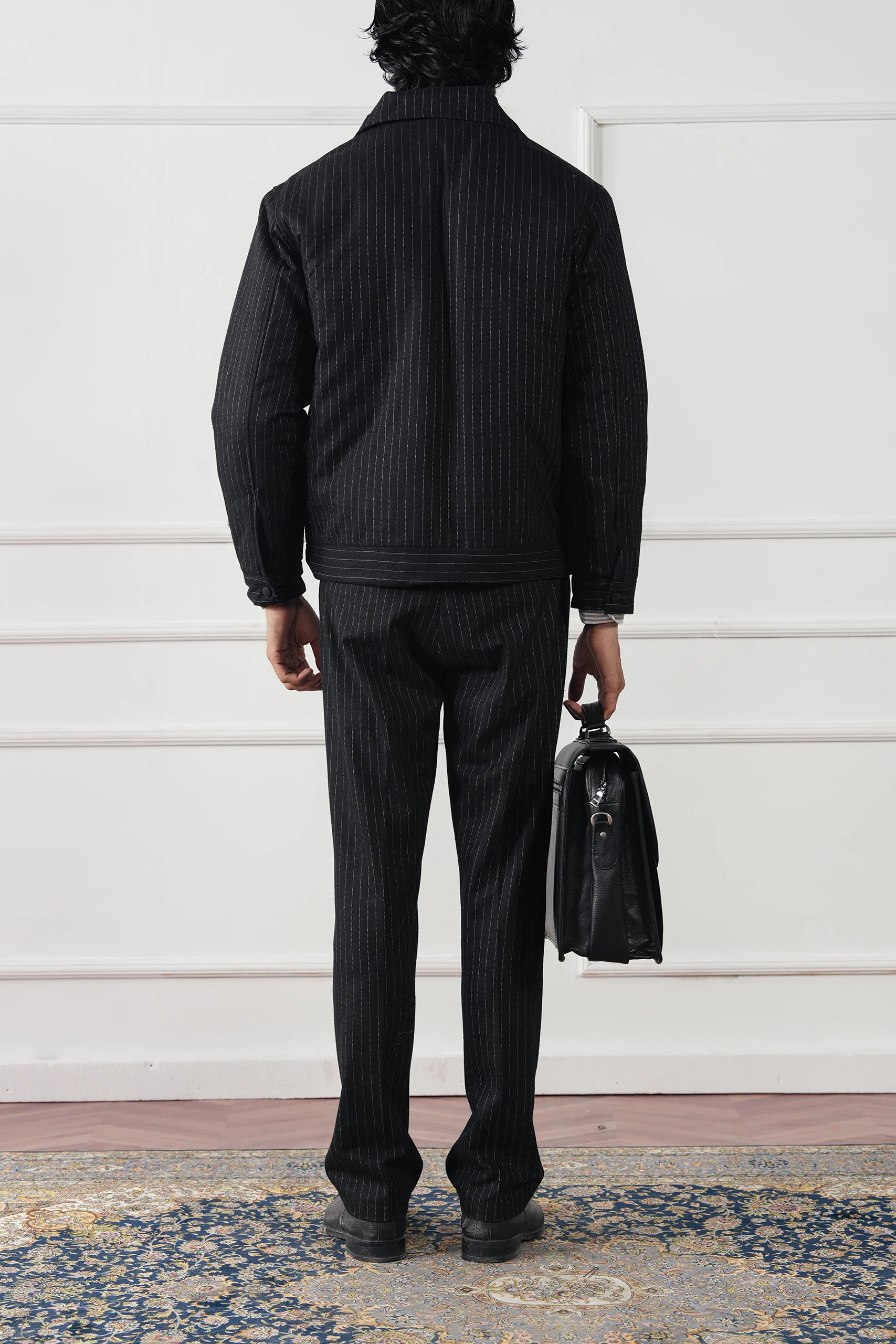 Pinstripe Wool Jacket (MWJ-07) - Image 10