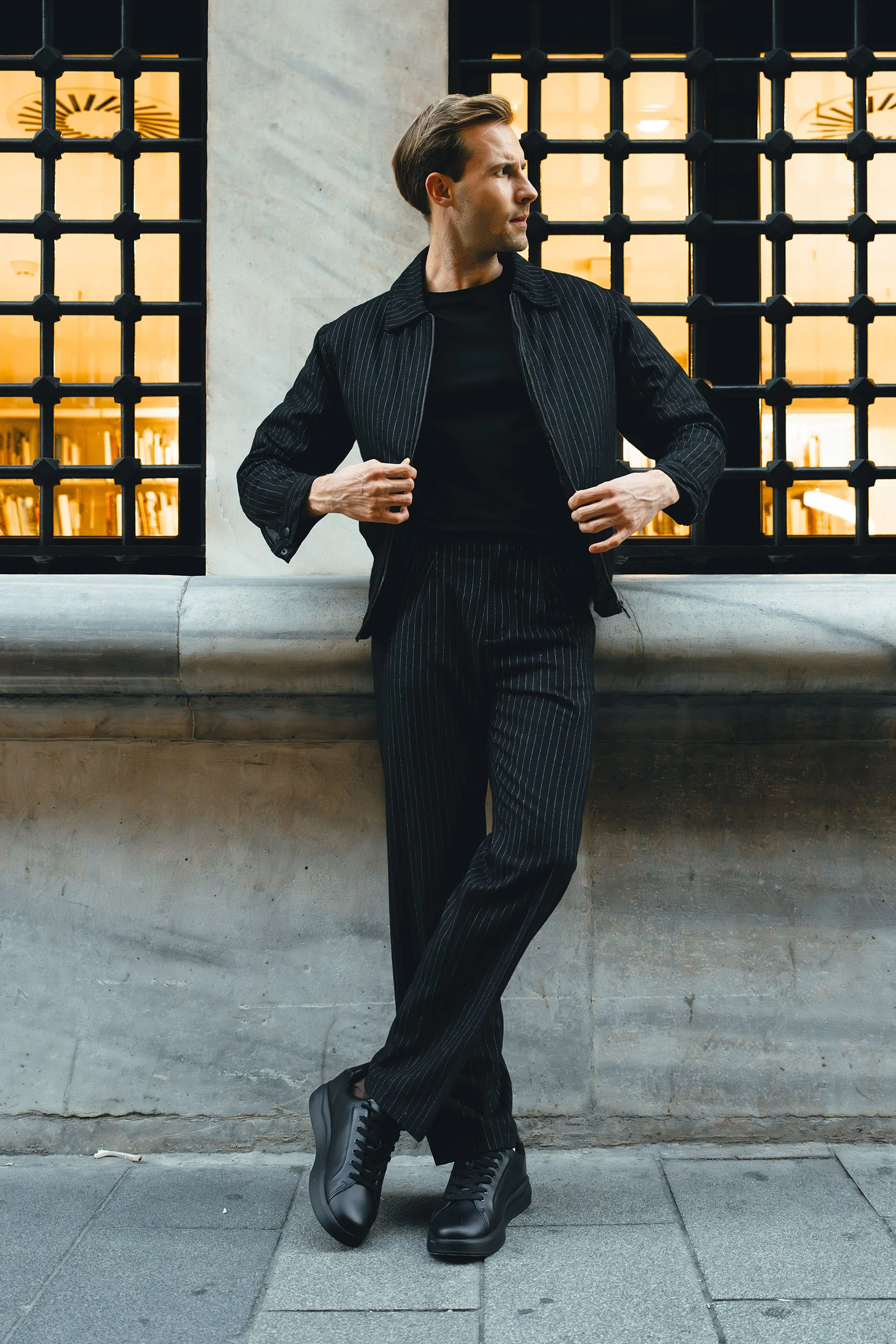 Pinstripe Wool Jacket (MWJ-07) - Image 2