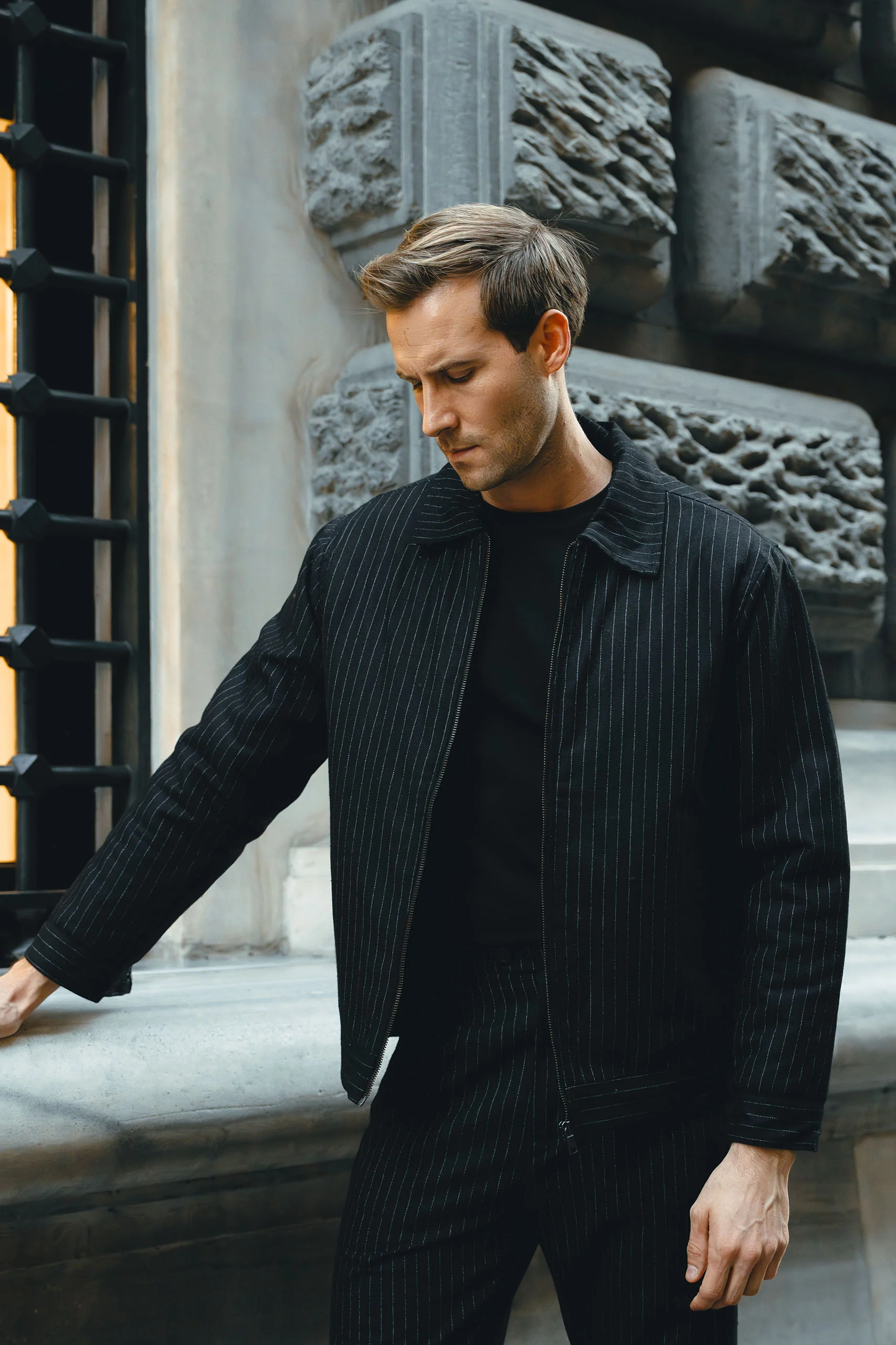 Pinstripe Wool Jacket (MWJ-07) - Image 3