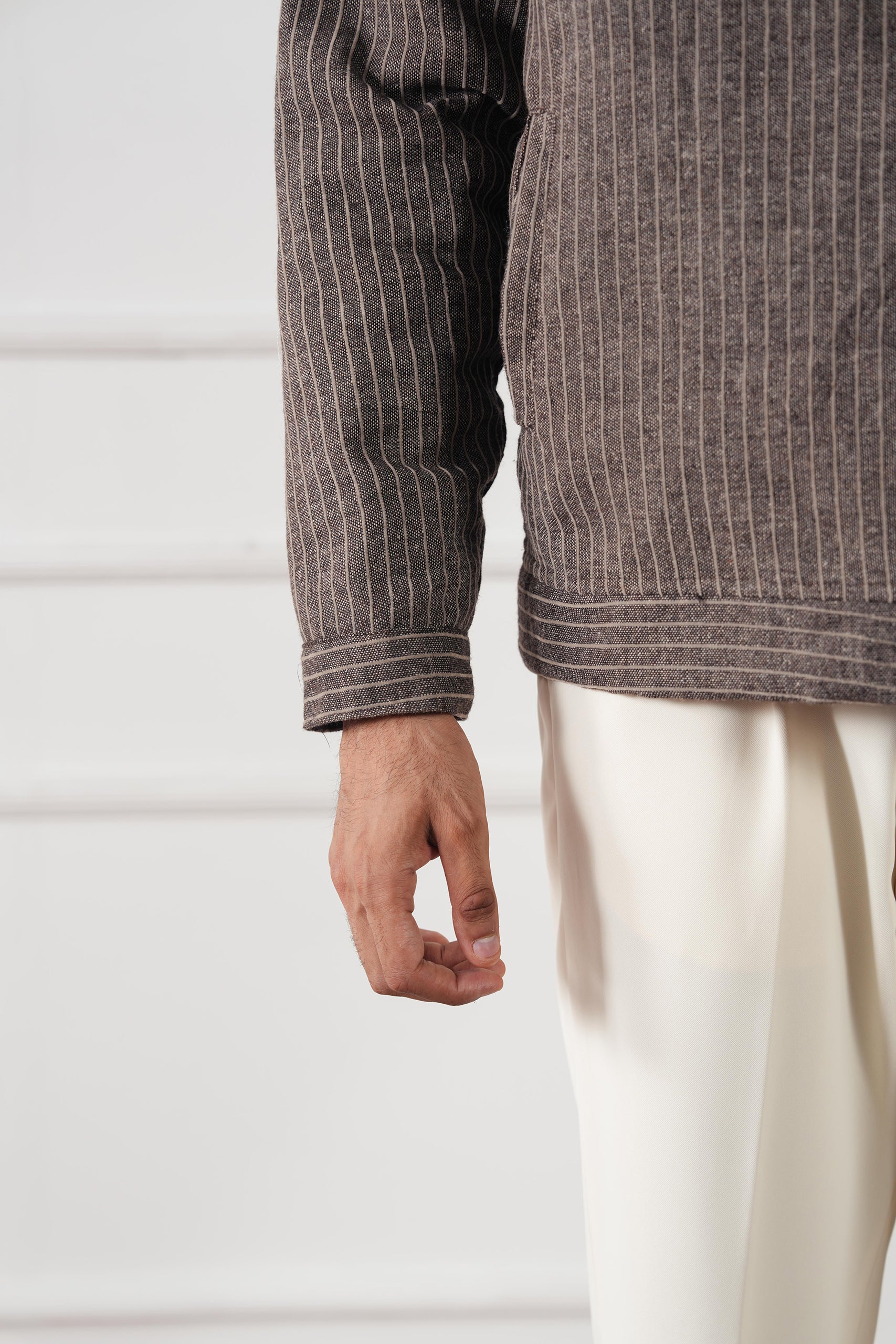 Pinstripe Wool Jacket (MWJ-09) - Image 4