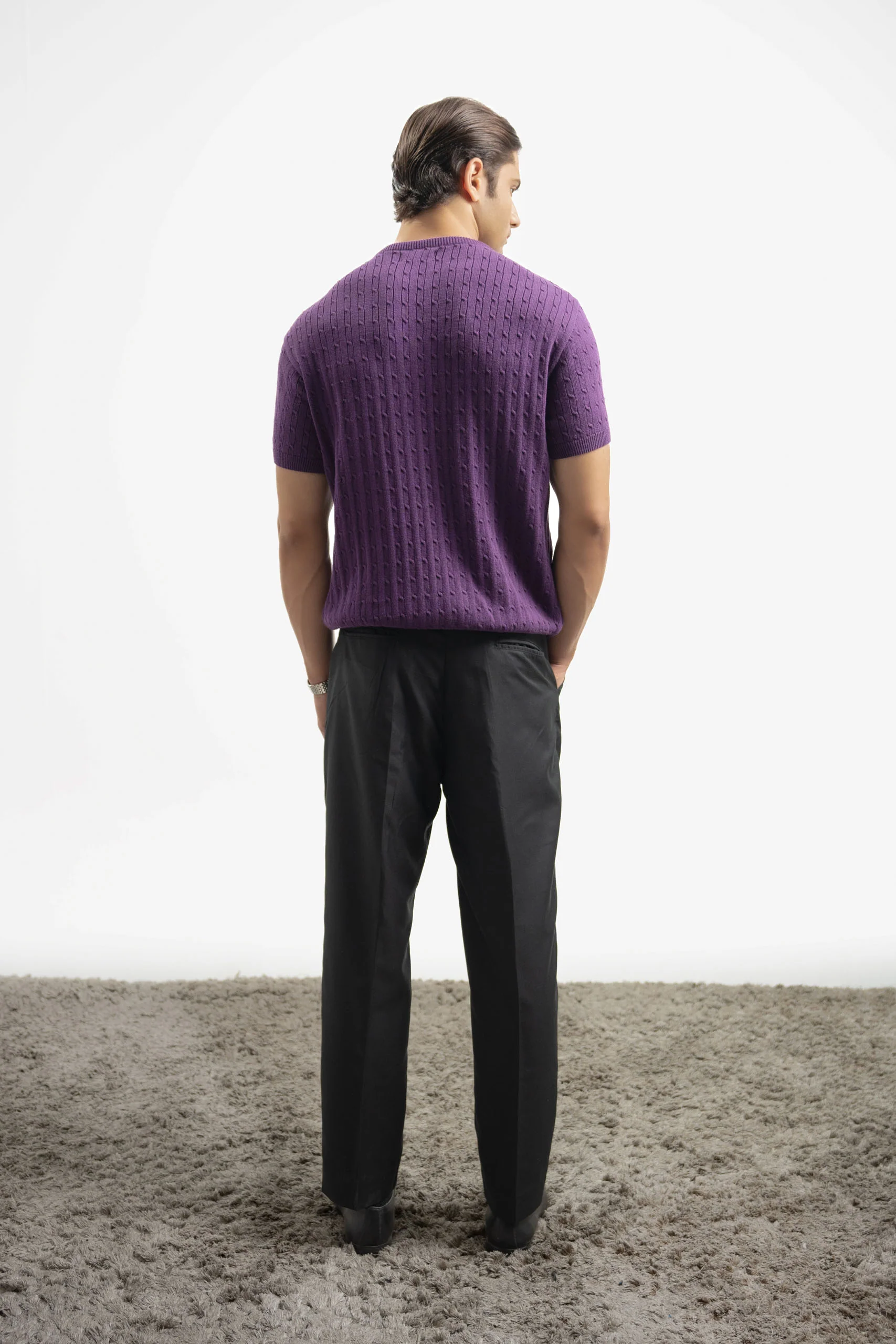 Pleated Gurkha Pant - Black - Image 4