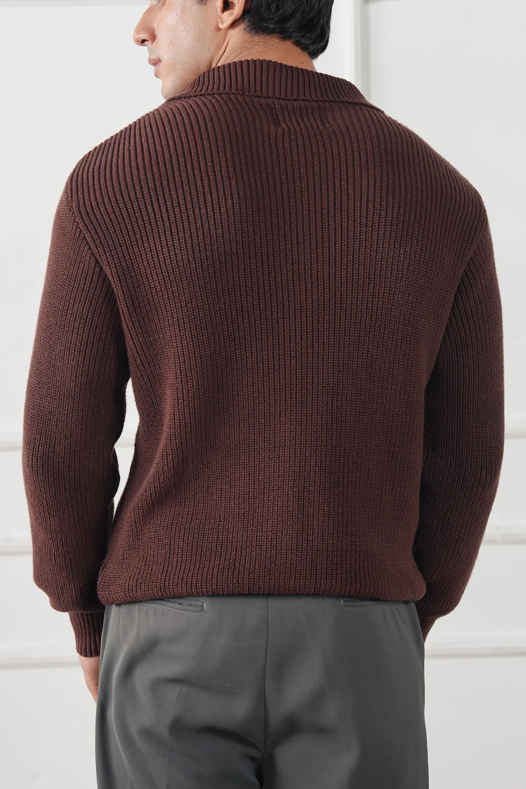 Quarter Zip Knit Sweater (MKZ-03) - Image 12