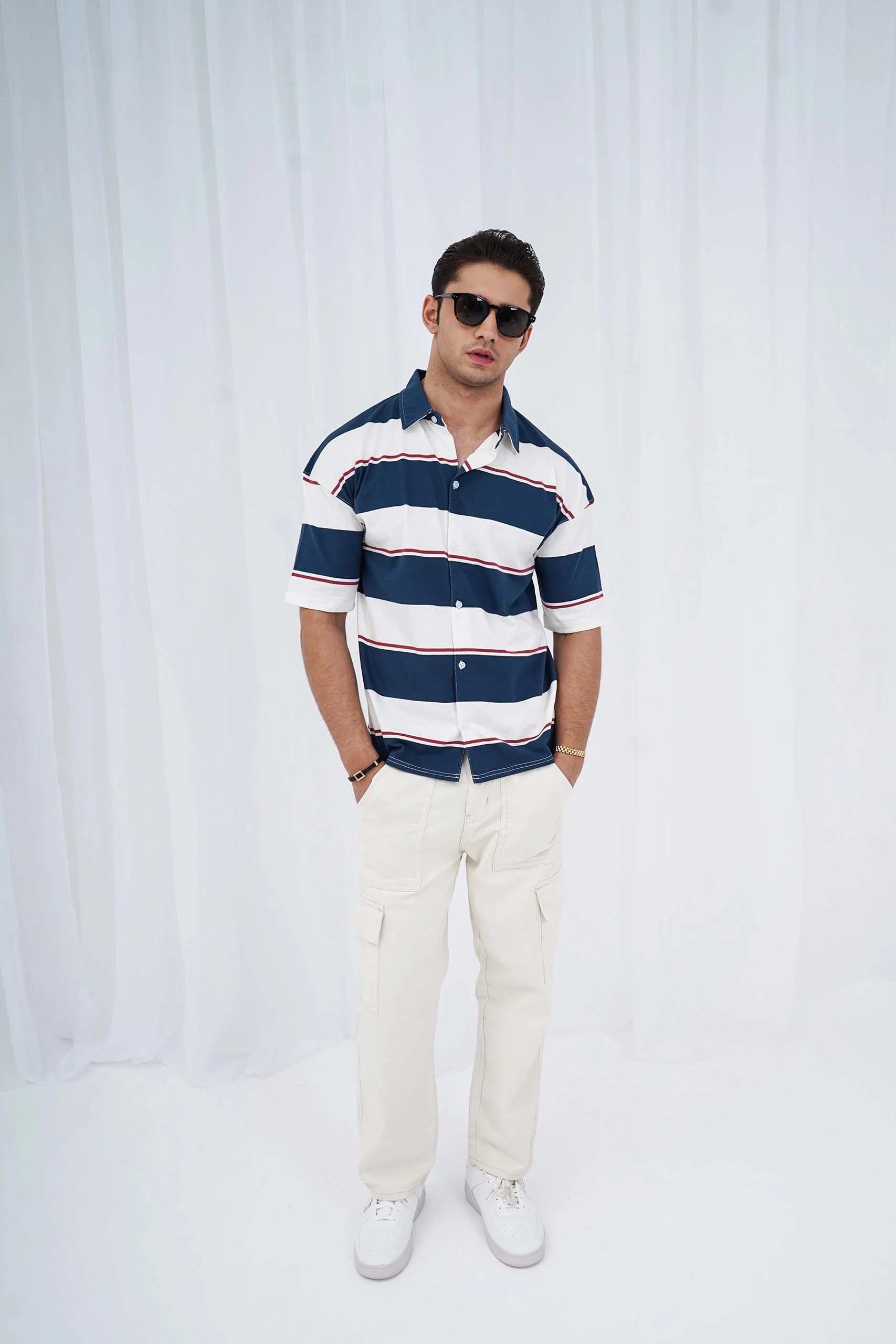 RB Striped Oversized Button Down Shirt (BDS35) - Image 3