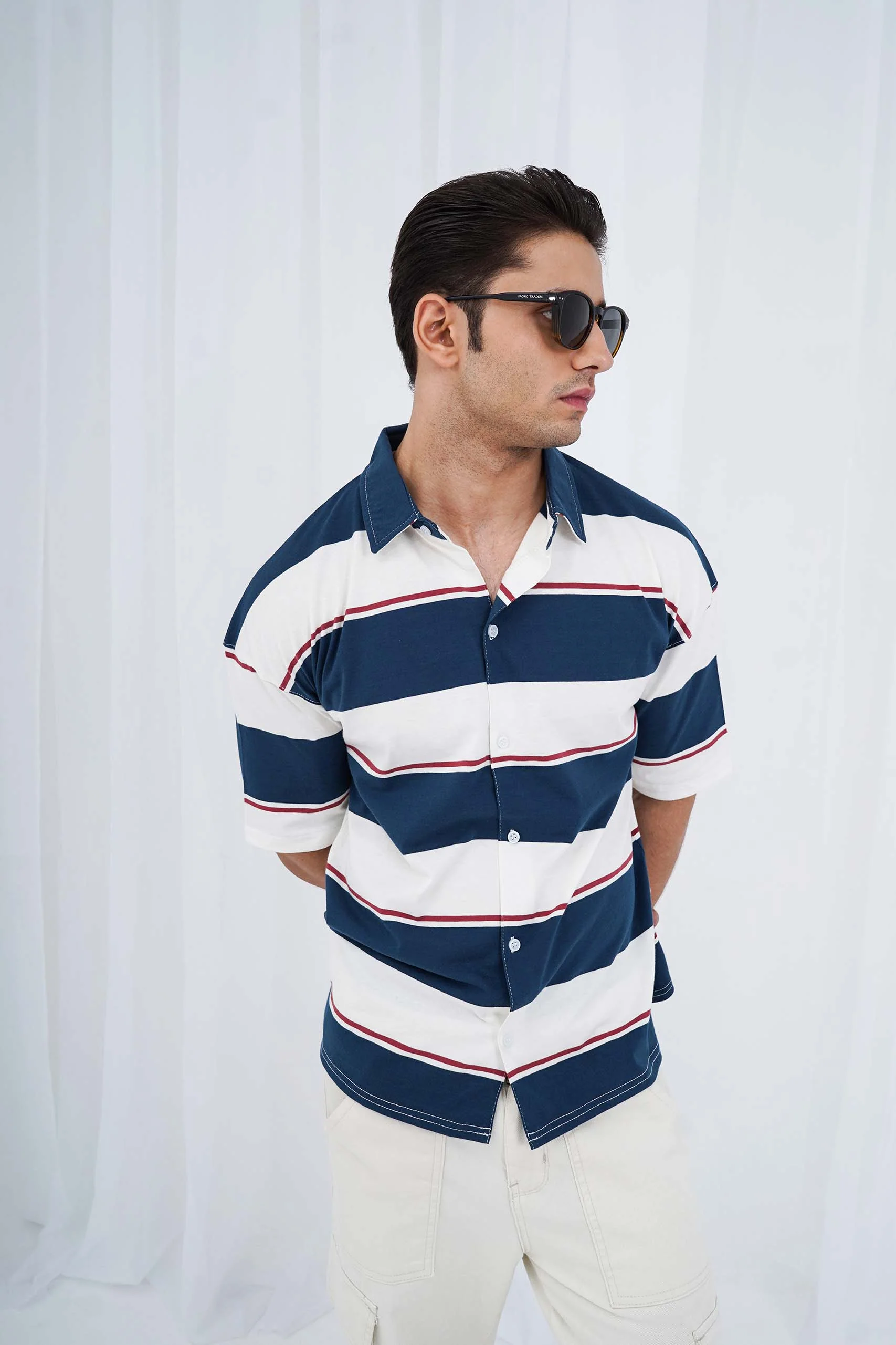 RB Striped Oversized Button Down Shirt (BDS35) - Image 4
