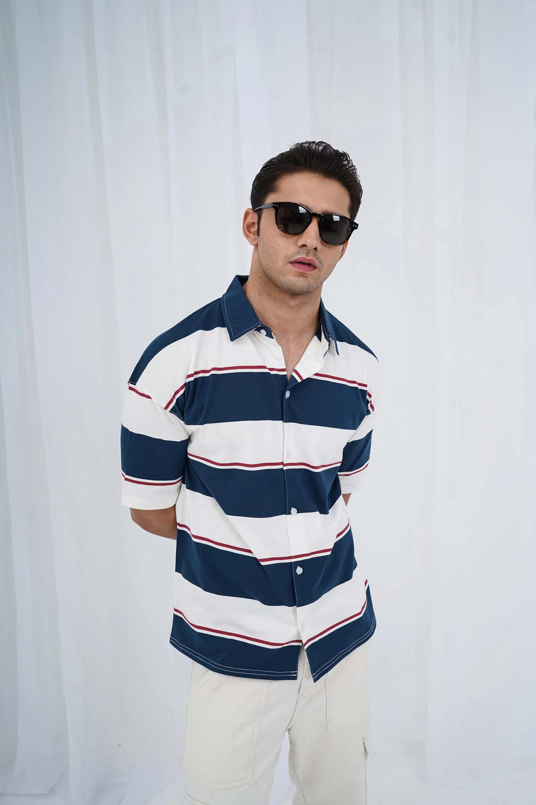 RB Striped Oversized Button Down Shirt (BDS35) - Image 5