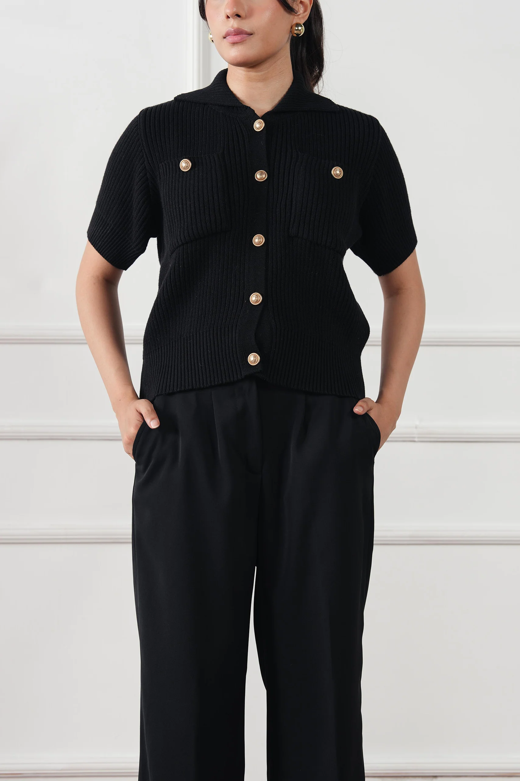 Ribbed Knit Cardigan (WKB-04) - Image 10