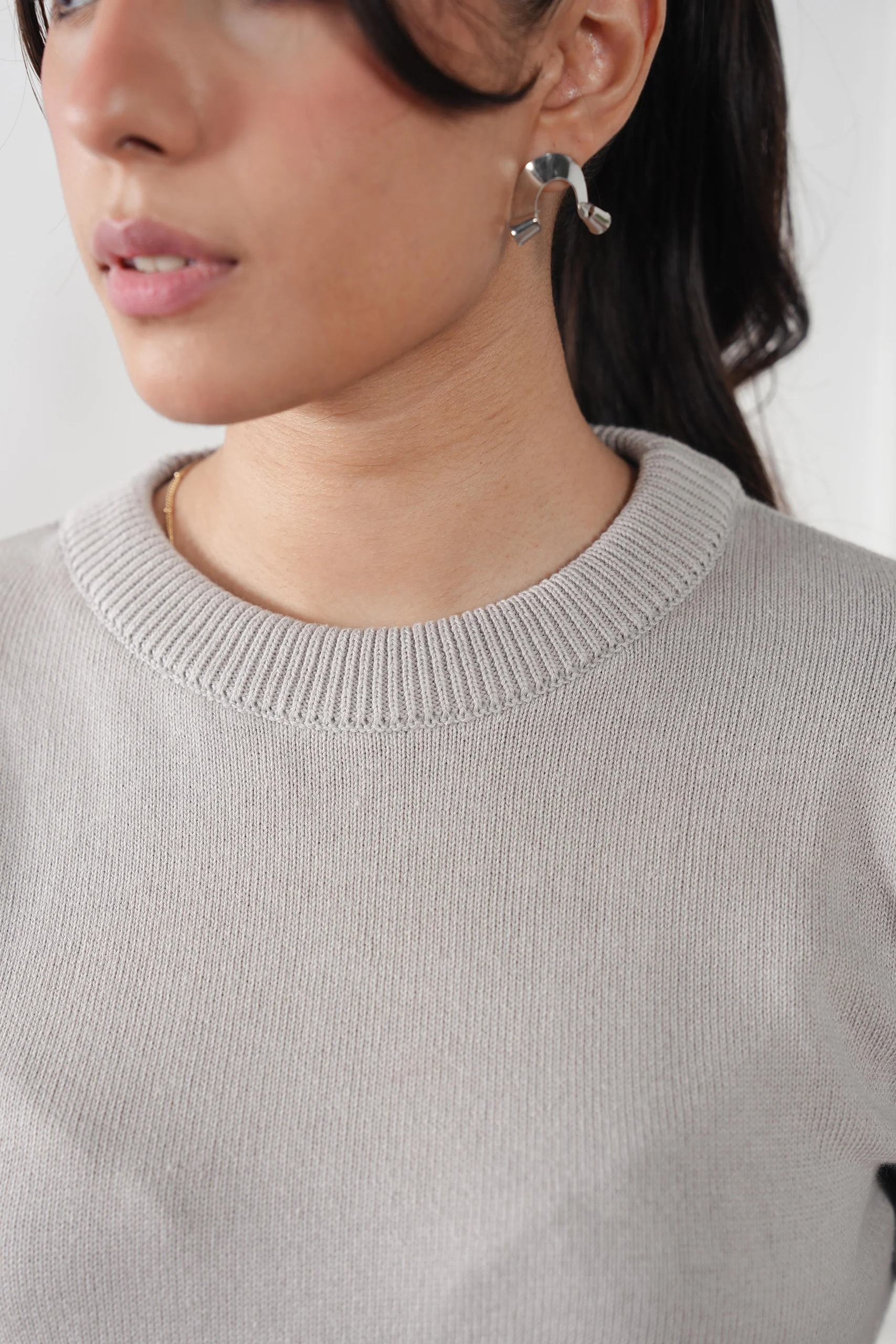 Round Neck Knit Sweater (WKS-02) - Image 3