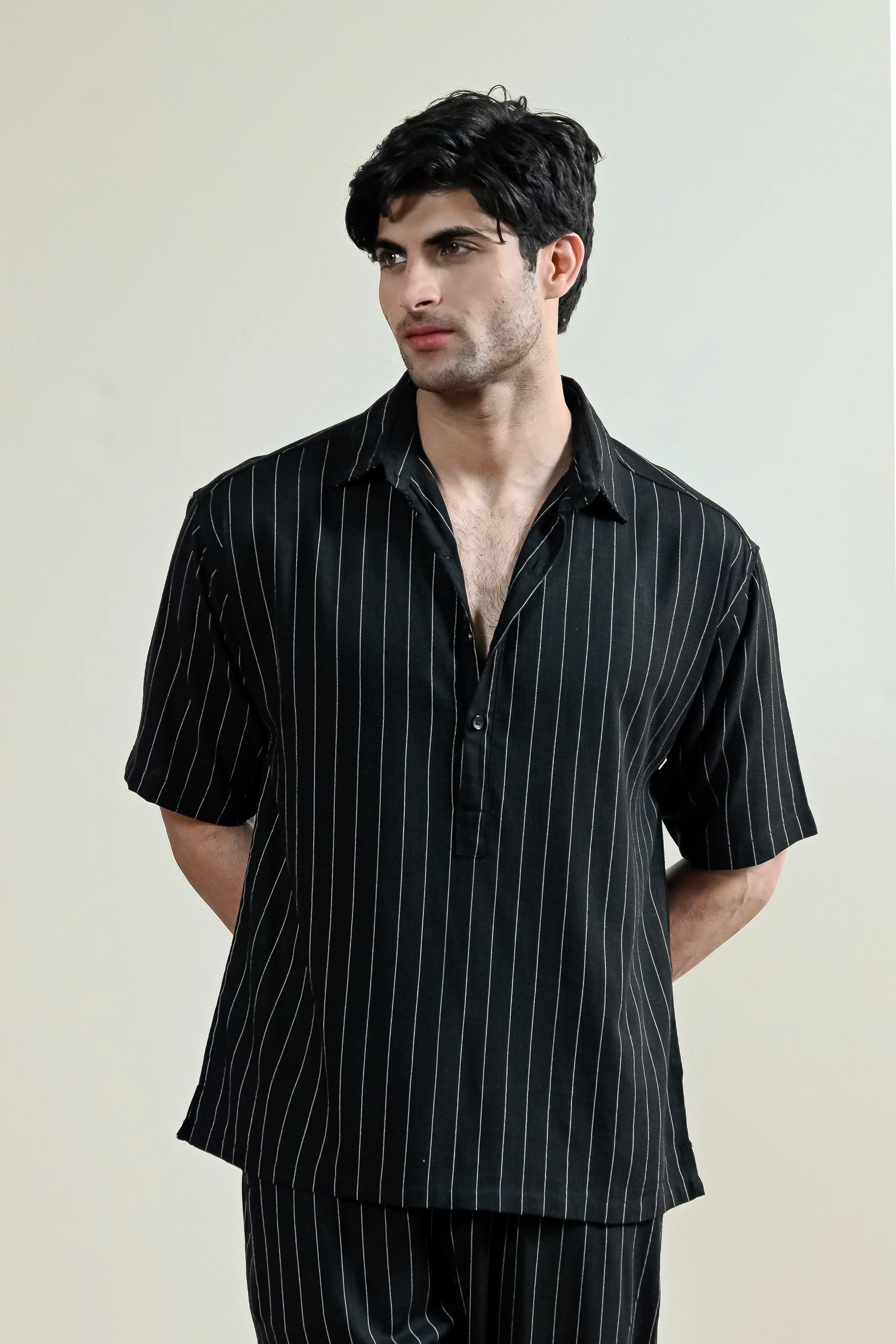 Striped Linen Shirt (MCS-23) - Image 3