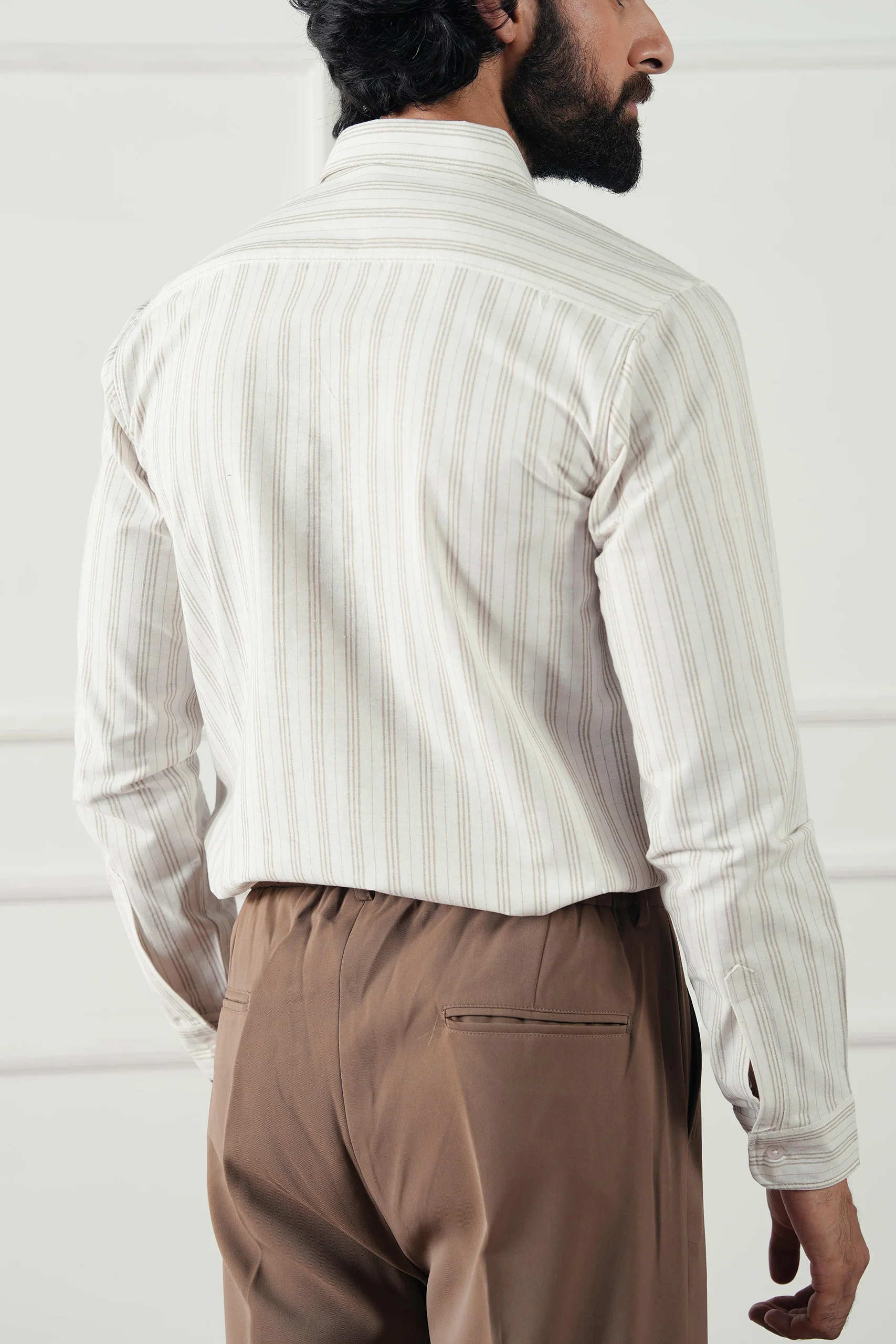 Striped Regular Fit Shirt (MCS-03) - Image 4