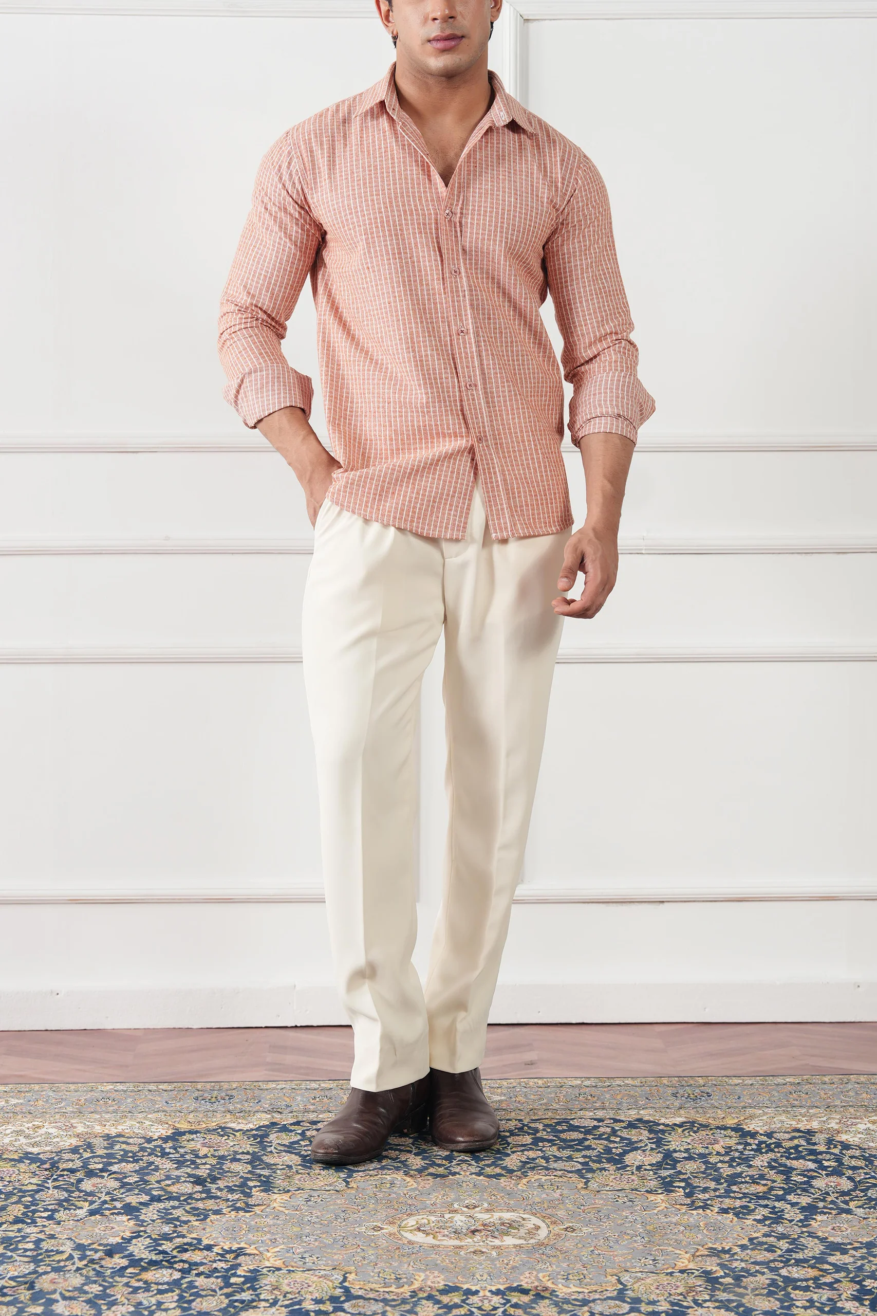 Striped Regular Fit Shirt (MCS-04) - Image 2