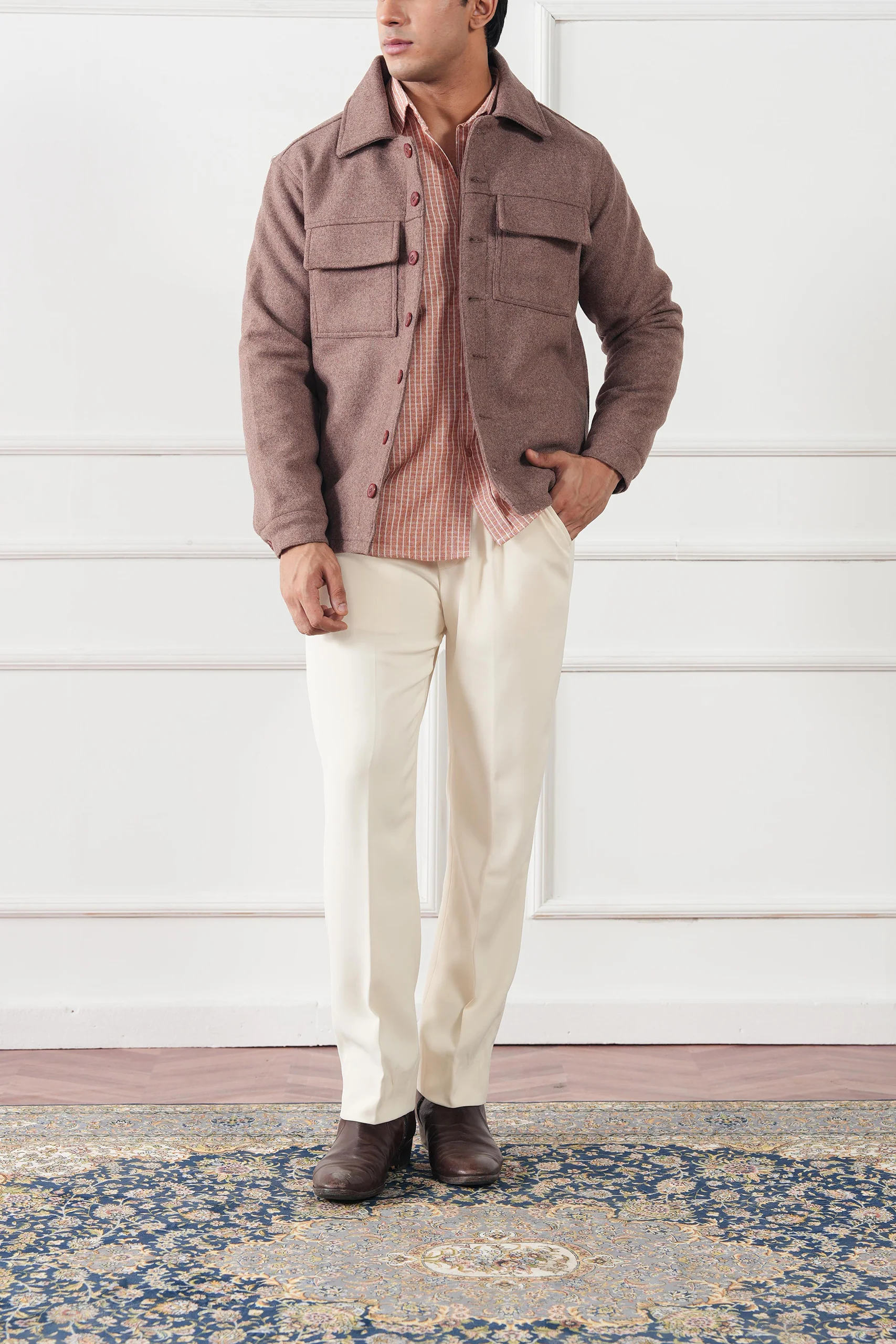 Striped Regular Fit Shirt (MCS-04) - Image 4