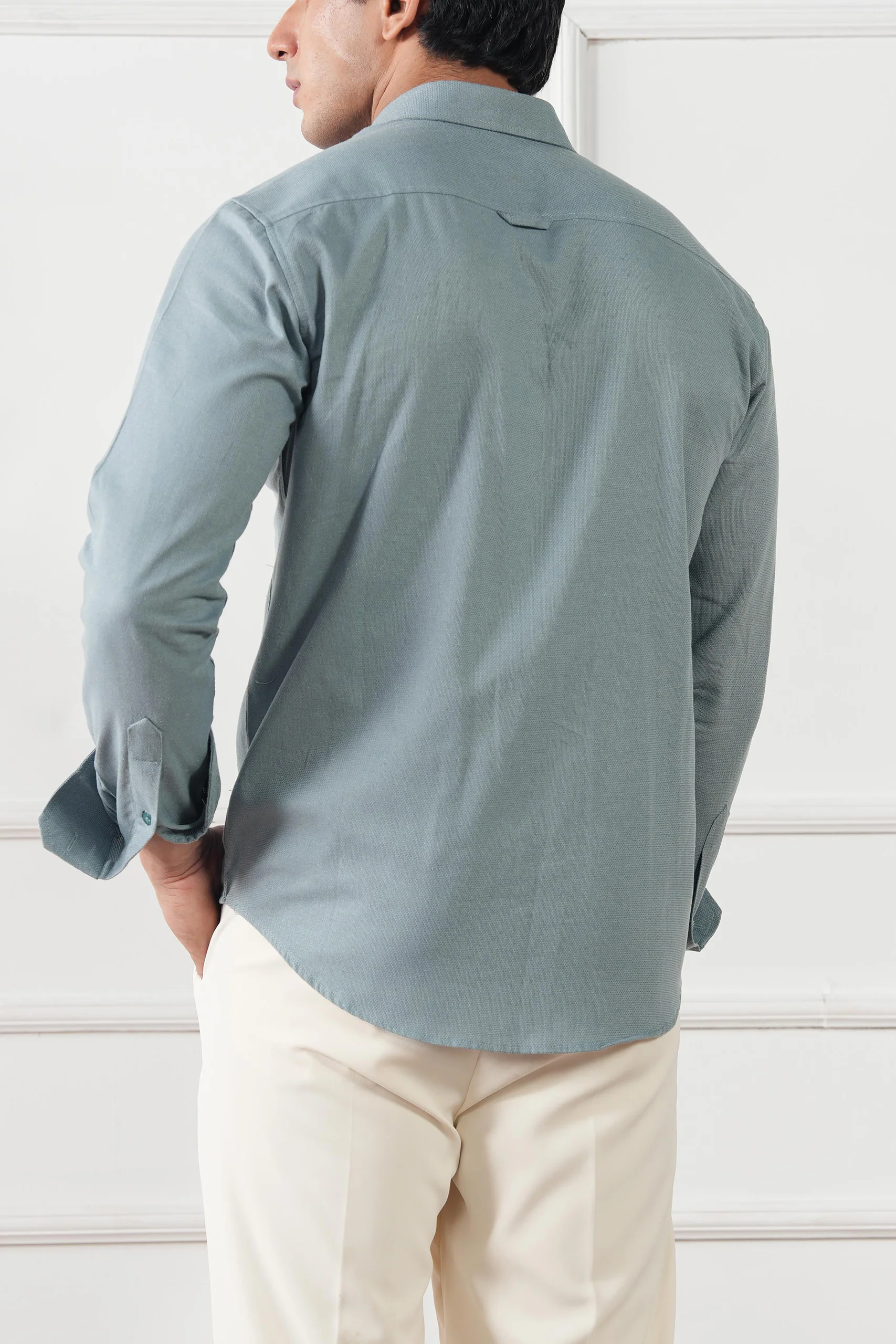 Textured Regular Fit Shirt - (MCS-09) - Image 6