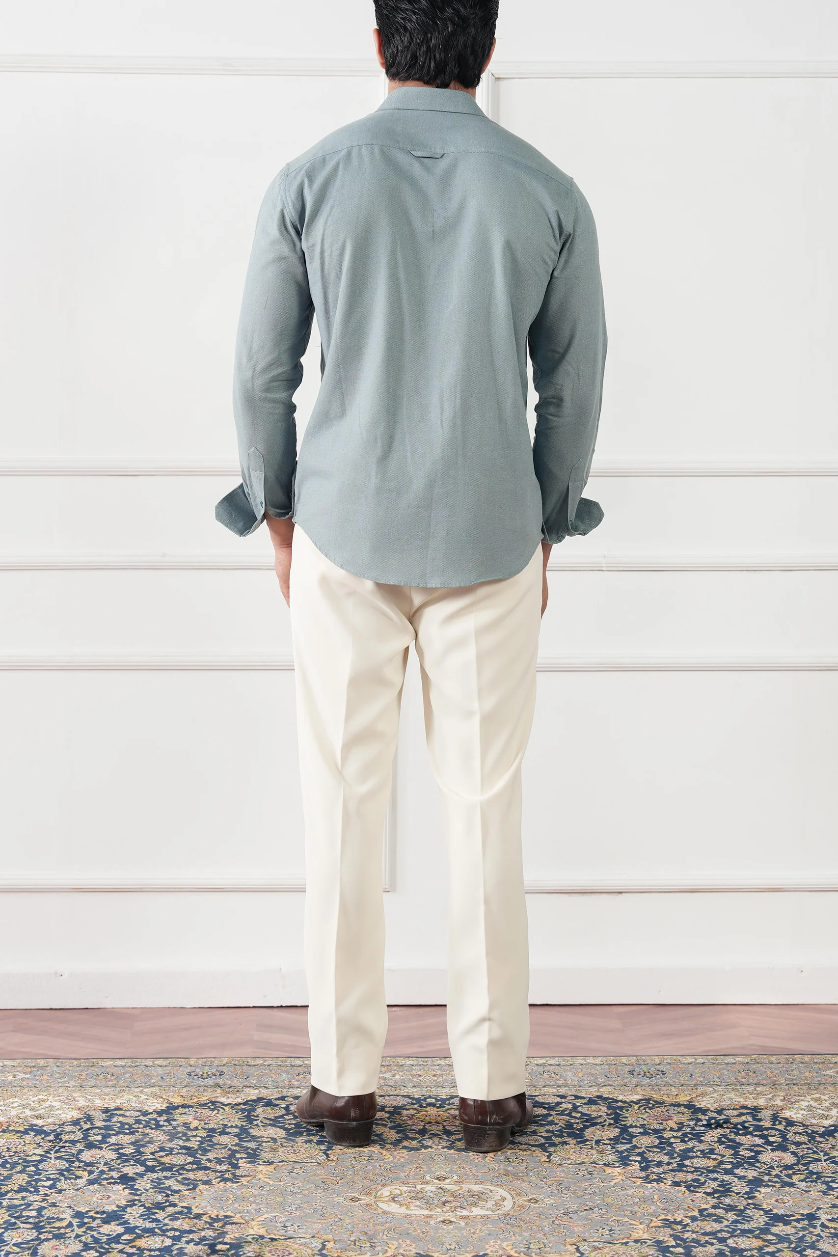 Textured Regular Fit Shirt - (MCS-09) - Image 7