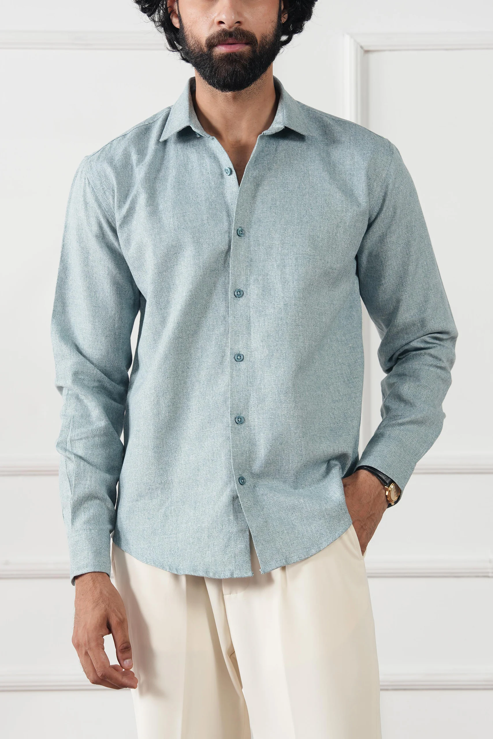 Textured Regular Fit Shirt - (MCS-12)