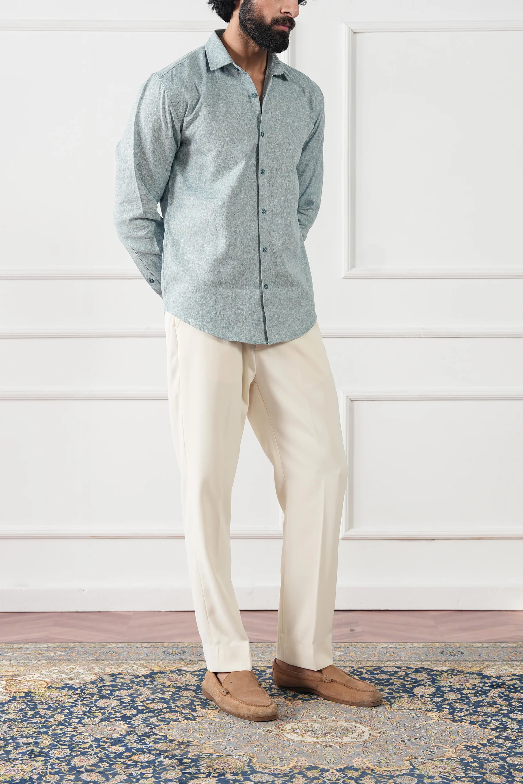 Textured Regular Fit Shirt - (MCS-12) - Image 2