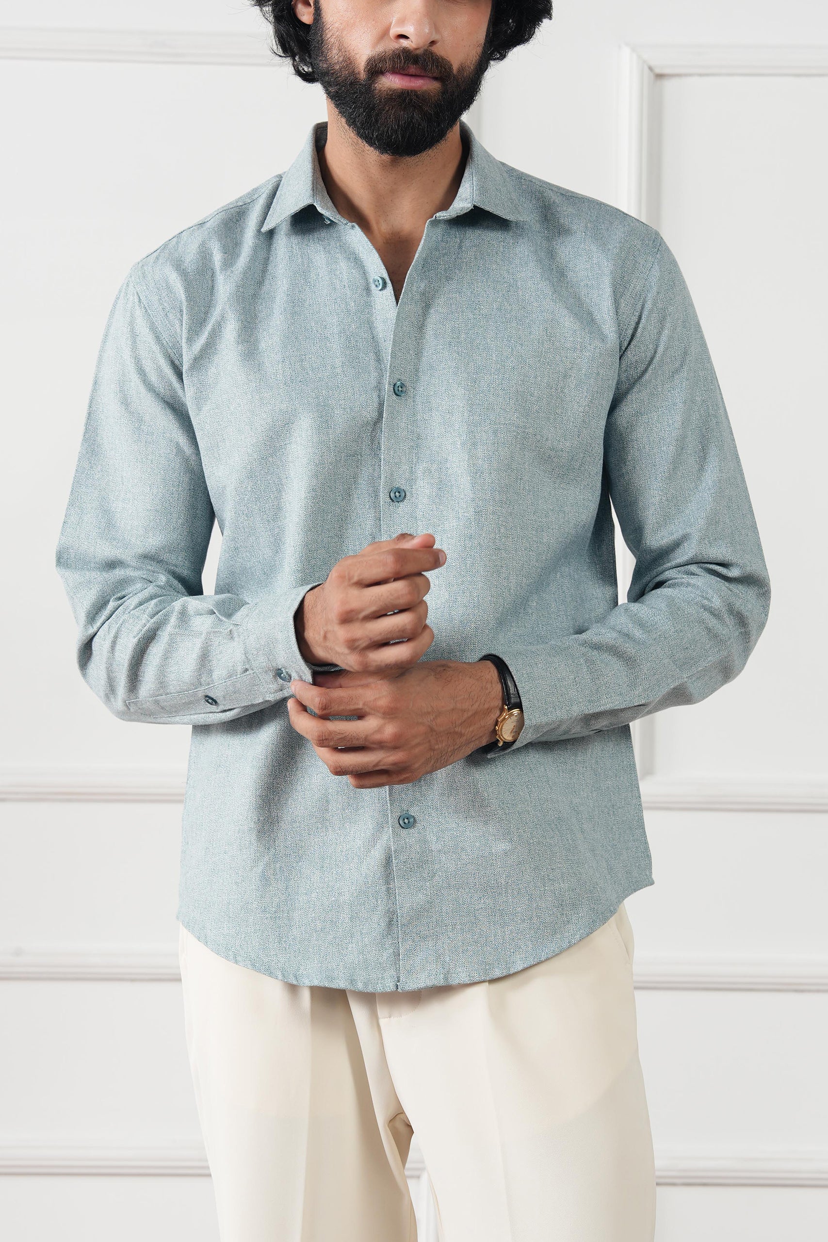 Textured Regular Fit Shirt - (MCS-12) - Image 6