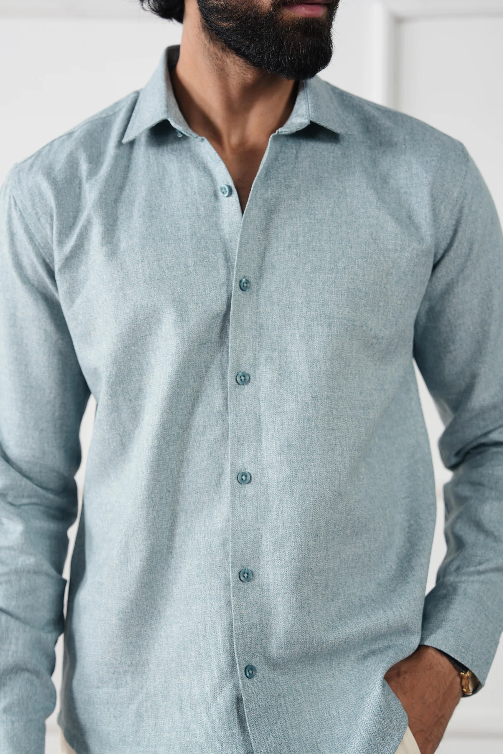 Textured Regular Fit Shirt - (MCS-12) - Image 8
