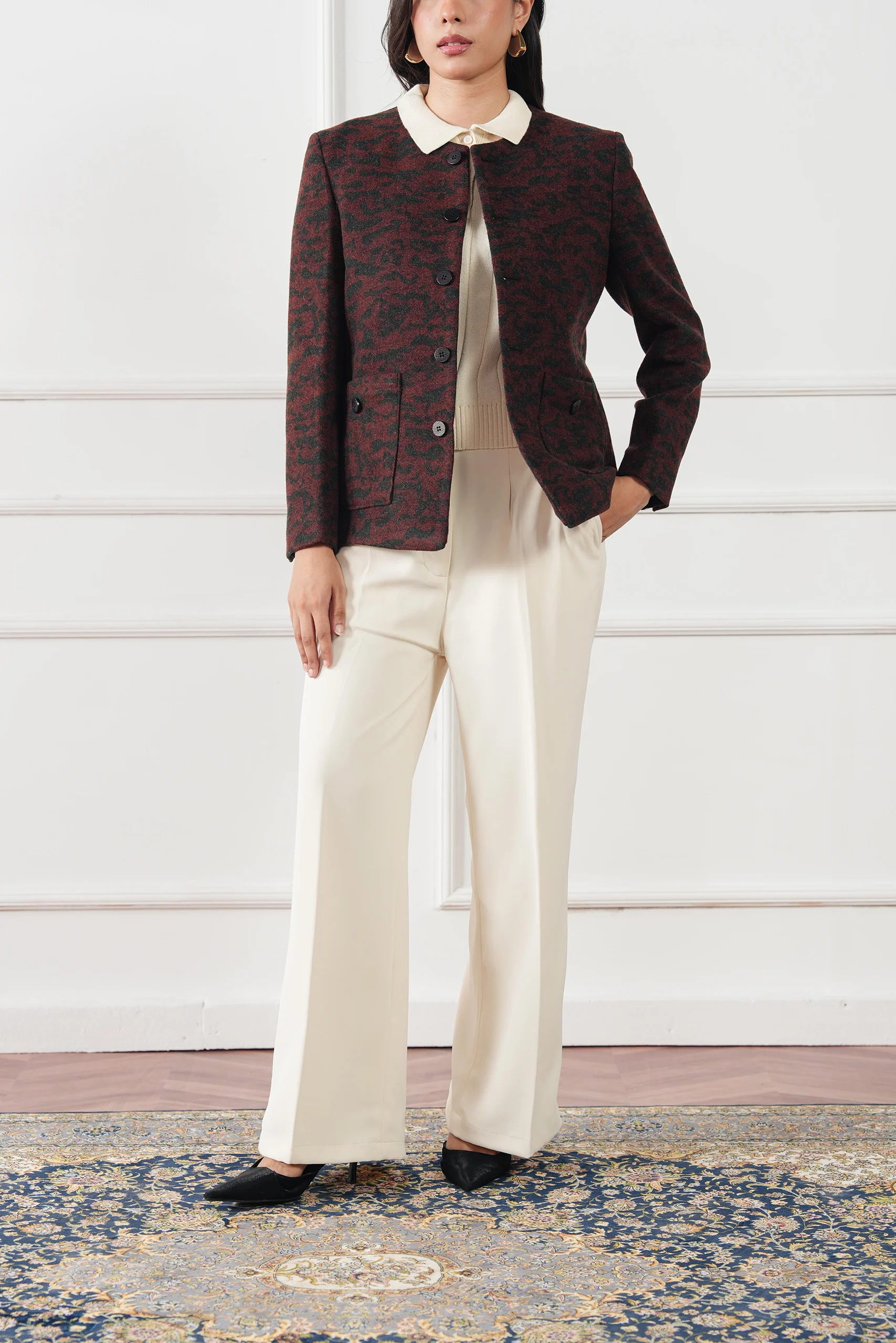The Bordeaux Wool Jacket - Image 2