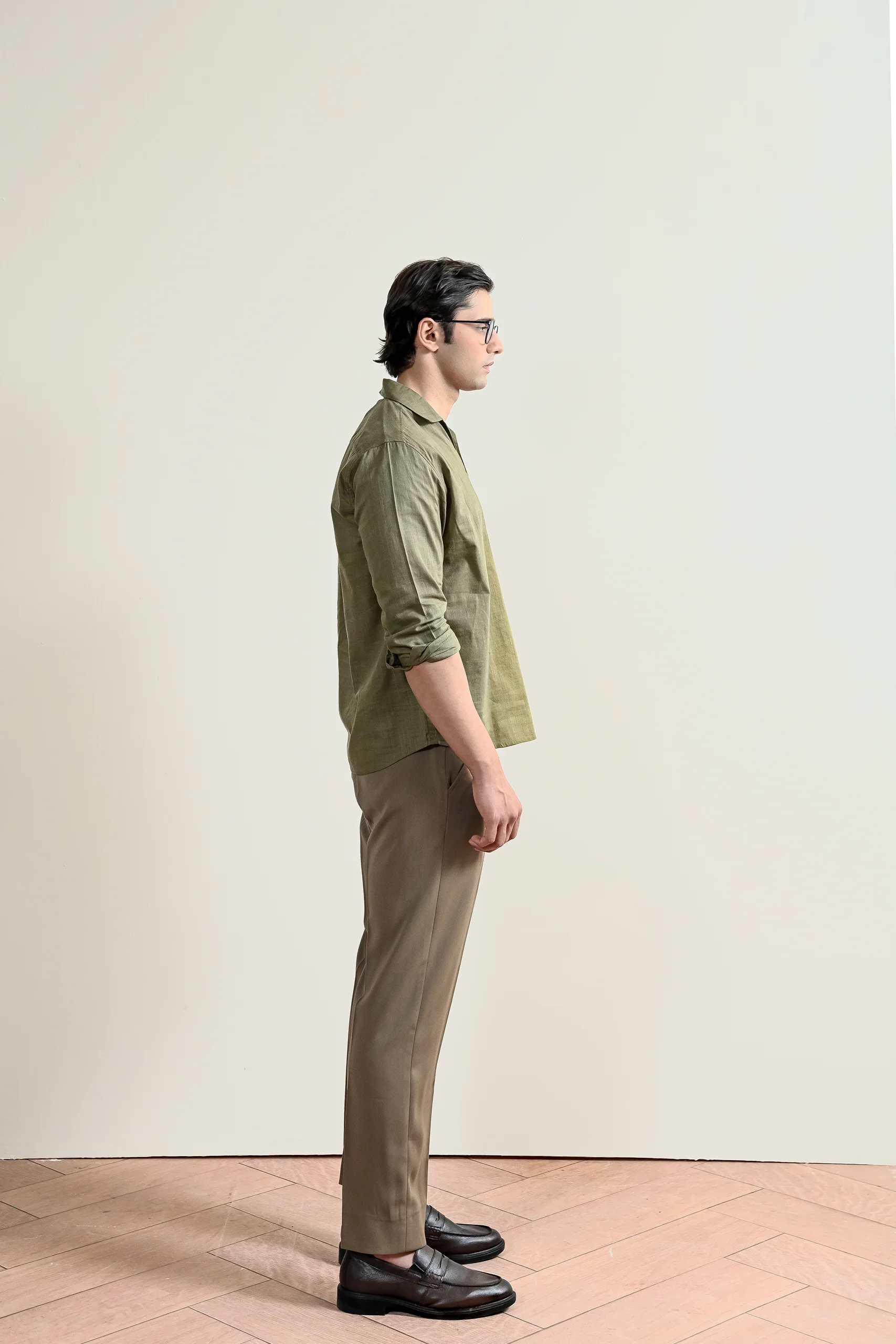 V-Neck Linen Shirt (MCS-13) - Image 3