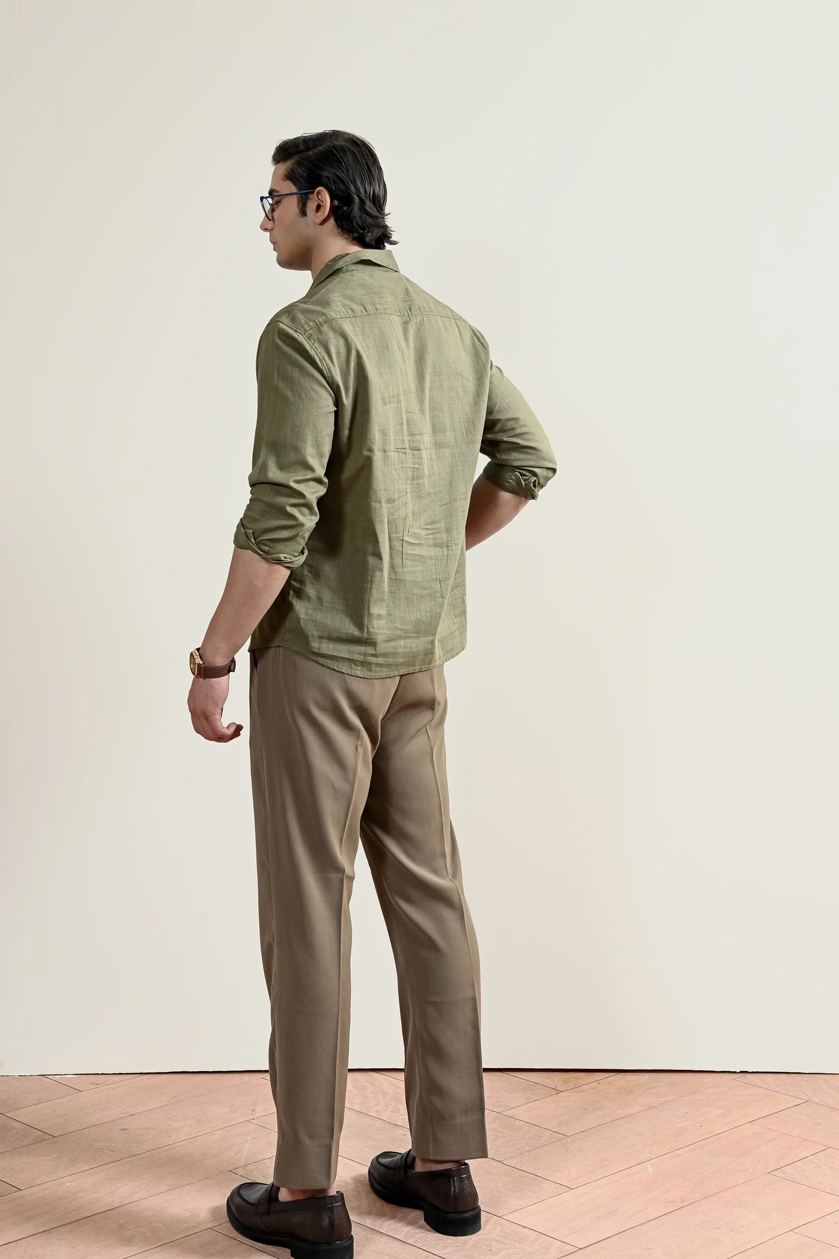 V-Neck Linen Shirt (MCS-13) - Image 6